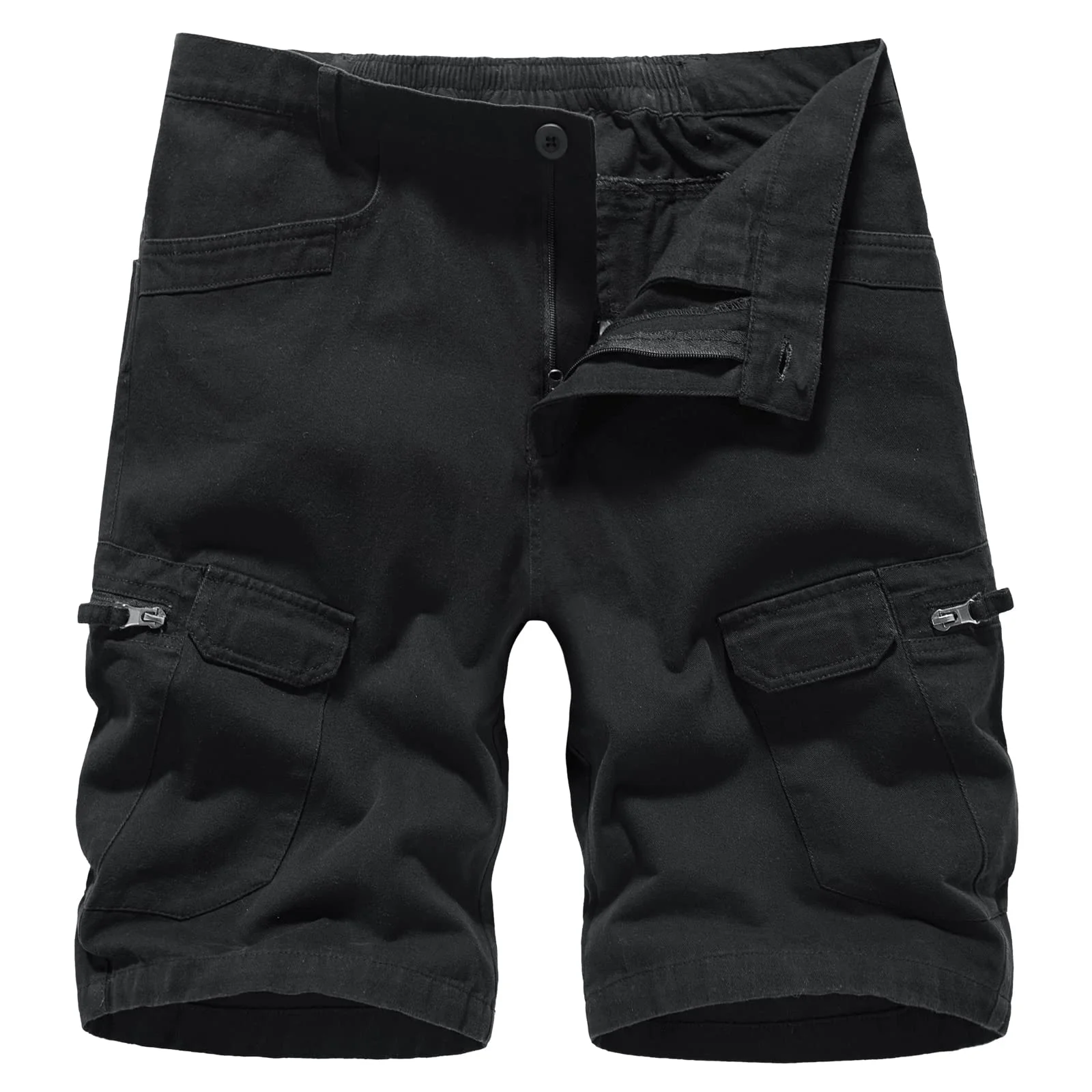 LY4U Cargo Shorts für Herren Lässige Baumwoll Camouflage Kampfshorts mit Mehreren Taschen