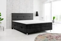 Boxspringbett RIO mit Bettkasten, ca. 180 x 200 cm - Schwarz