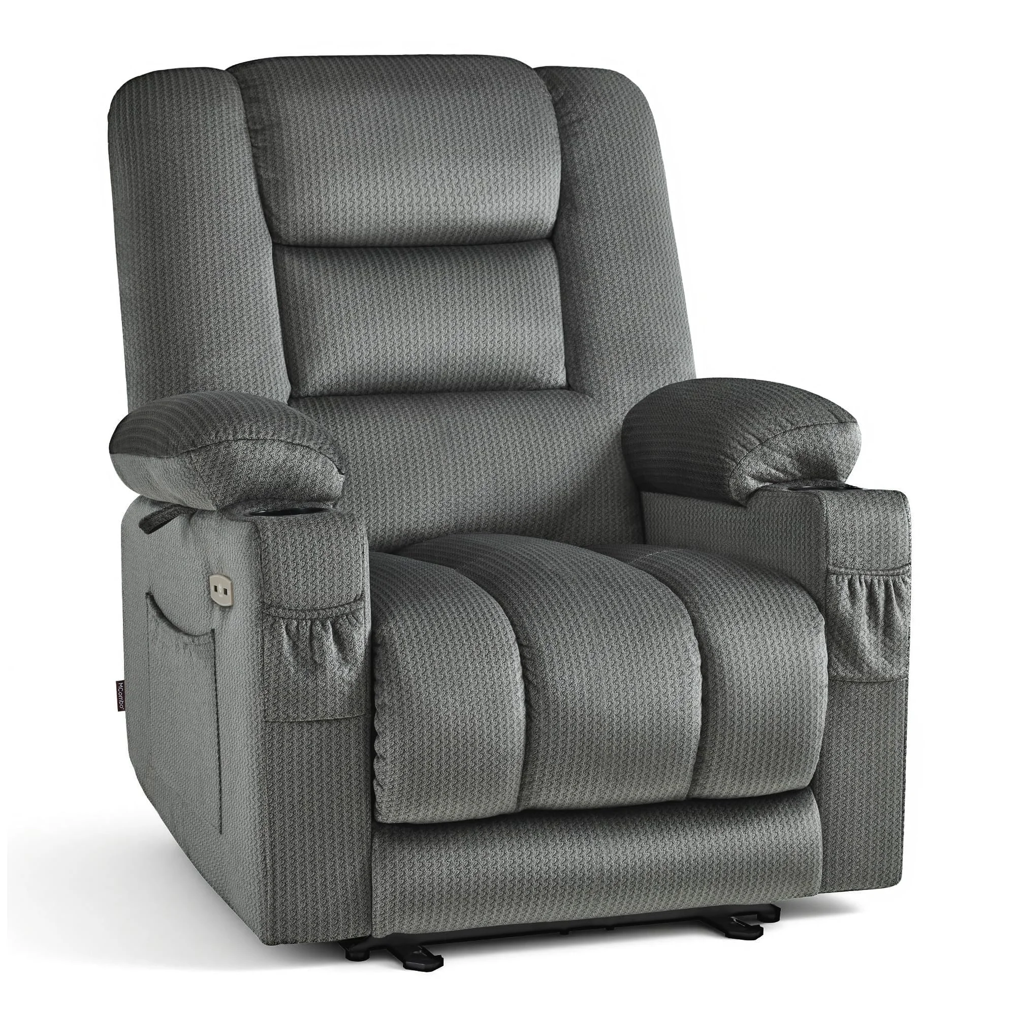 ELEGUE Relaxsessel Elektrisch Verstellbar, 155° Zero Gravity, Massagesessel | 155 ° Zero Gravity Power Recliner,TV Sessel mit Massage-funktion & Wärme-funktion,USB & TYP-C