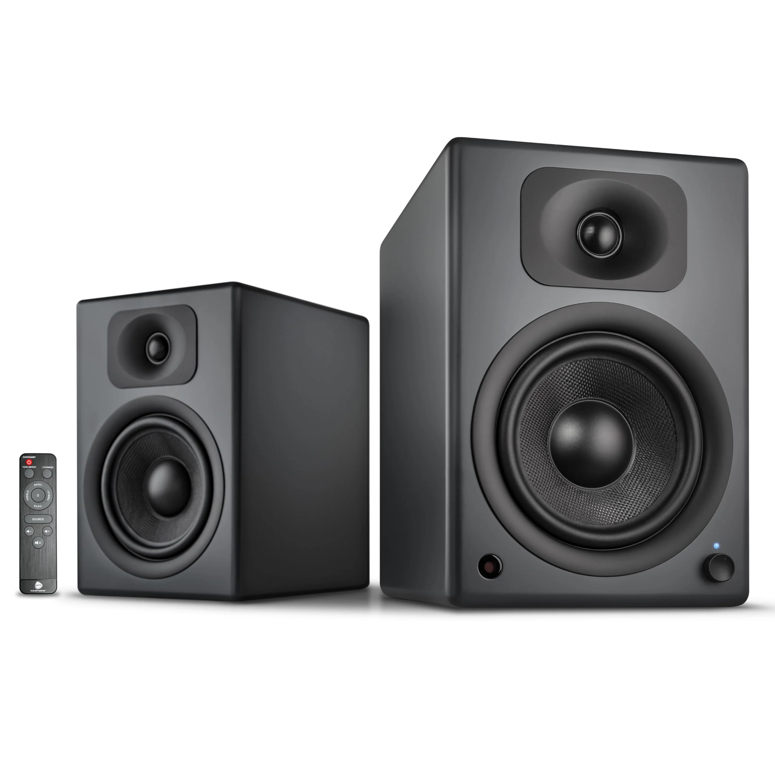 wavemaster TWO NEO soft white – Regallautsprecher-System (60 Watt) mit Bluetooth-Streaming, digitalen Anschlüssen und IR-Fernbedienung Aktiv-Boxen Nutzung für TV/Tablet/Smartphone, mattweiß (66366)