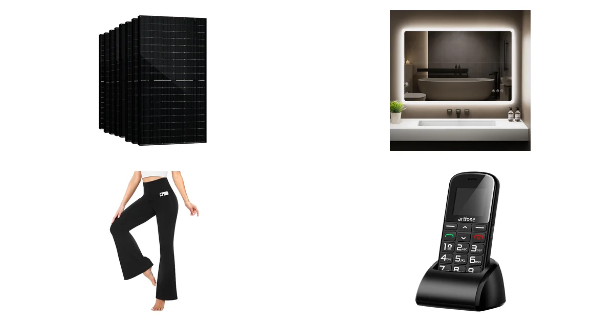 SAKETE Solarpanel 4000W Bifazial +800W und GIMBELEN Badspiegel 100x60 jetzt bei Amazon am