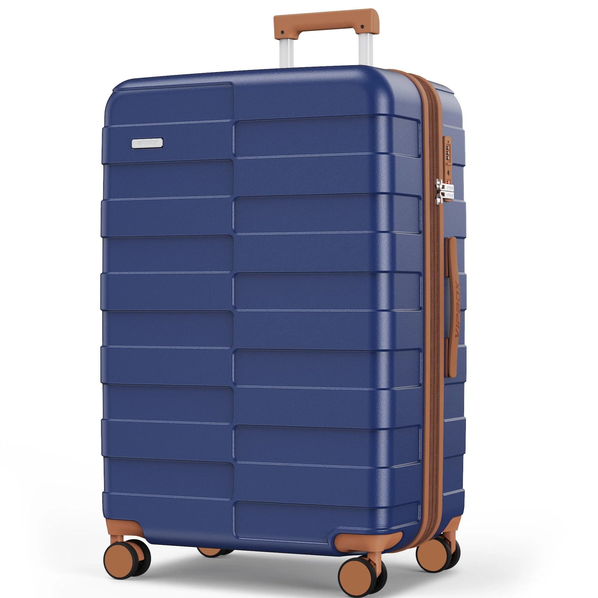 Vipbox Kofferset Hartschale (3 Jahre VIP-Service) Leicht 100% PC Ultra-Langlebige Erweiterbar Trolley Handgepäck Reisekoffer mit Rollen und TSA Schloss