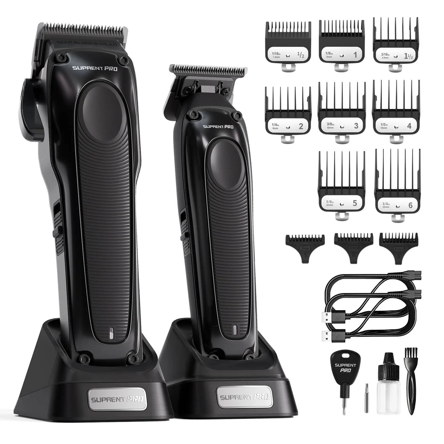SUPRENT PRO Haarschneidemaschine Profi, Haarschneider Bürste