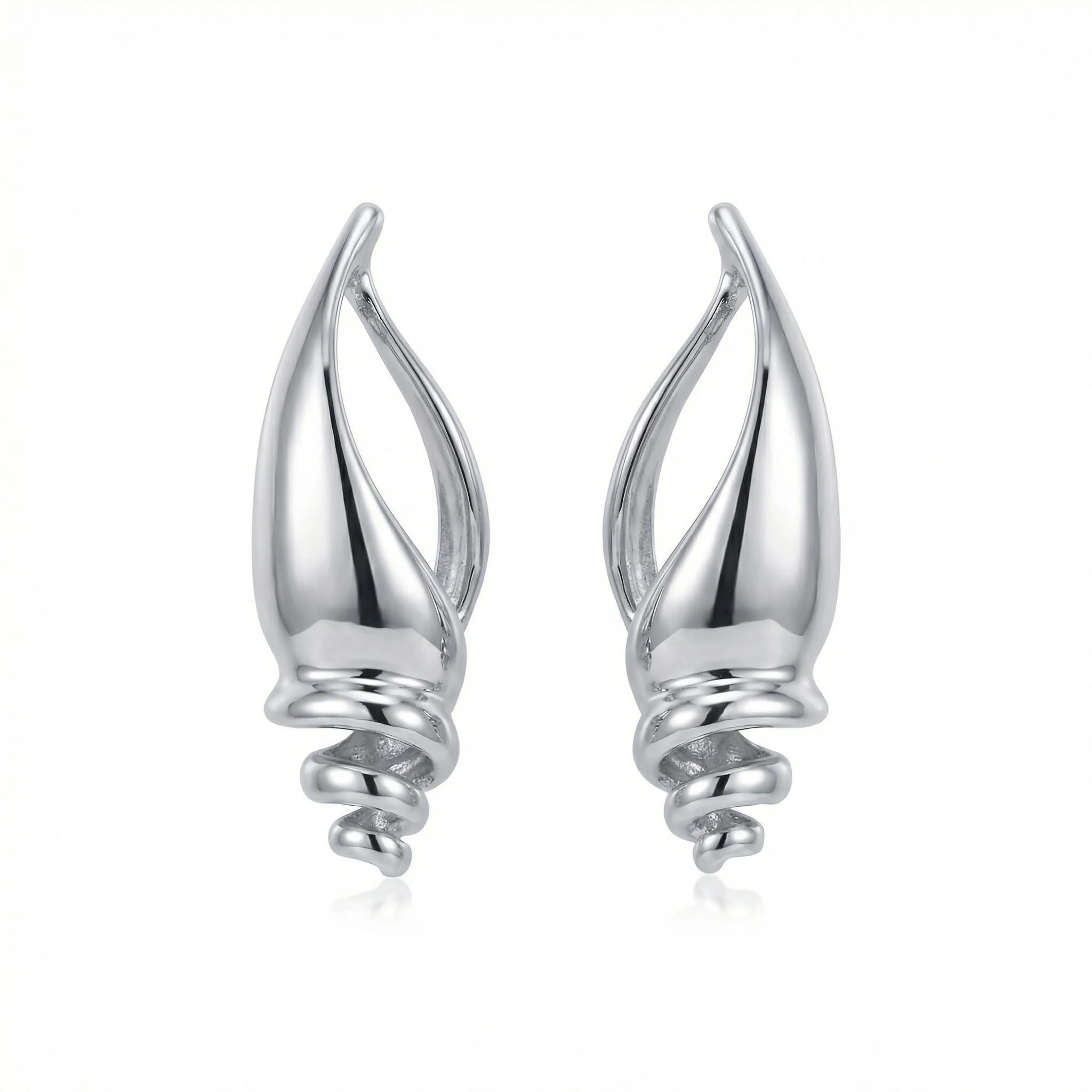 ROISE LADY 14k Vergoldete Klobige Silver Gold Ohrringe Hängend für Damen Muschel Sommer Strand Leichte Hypoallergene Statement Ohrringe