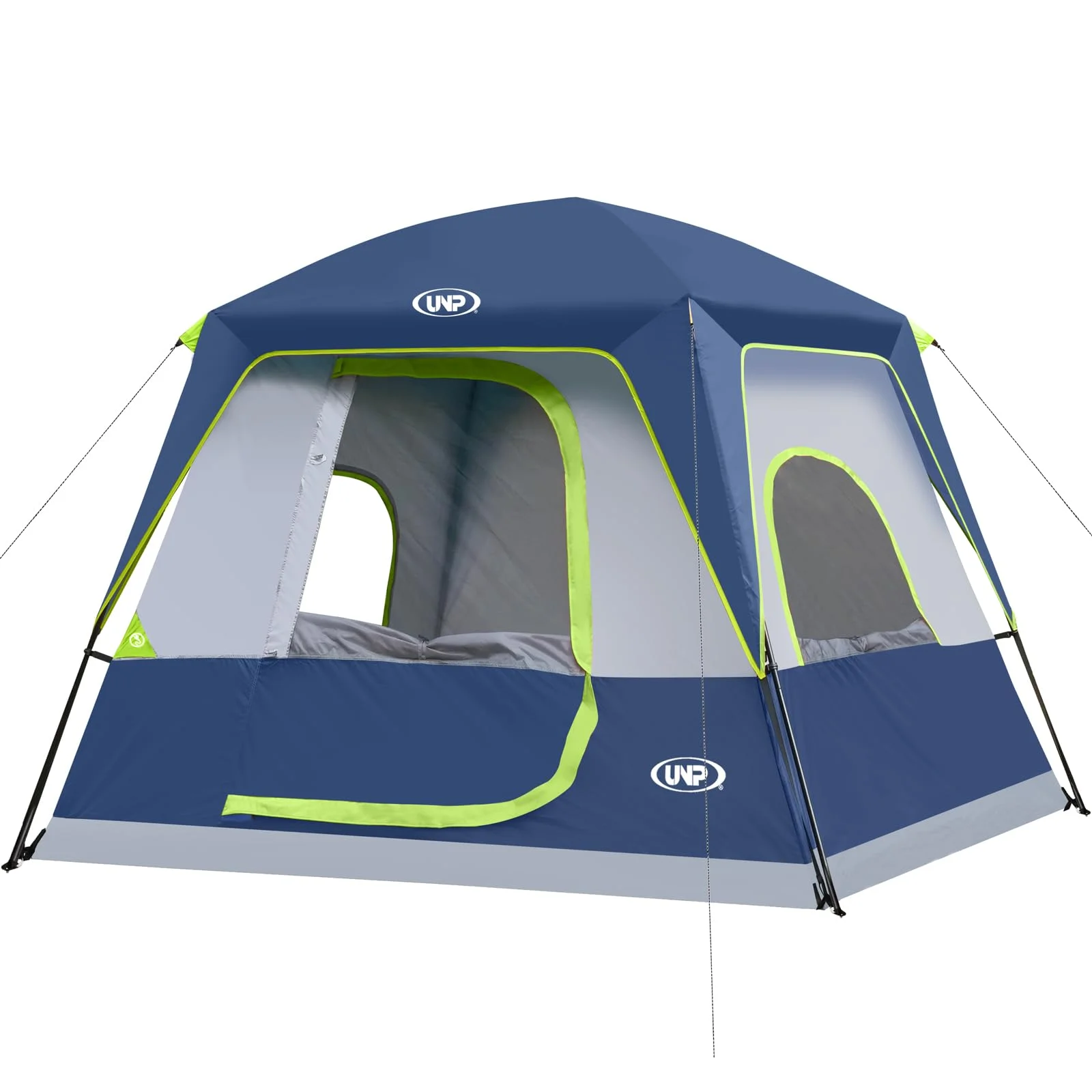 UNP Campingzelt FüR 4-8 Personen, Einfach Aufzubauen, Wasserdicht Mit Regendach, FüR Camping/Wandern Und Trekking, Zelt Stehhöhe