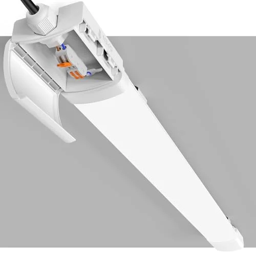 ANTENLICHT 4 Stücke LED Feuchtraumleuchte 120CM mit 36W 3960Lumen Kaltlweiß 5000k, Einfache Montage Wannenleuchte Flach Deckenleuchte Feuchtraum IP65 Werkstattlampe für Büro Keller Garage, Weiß