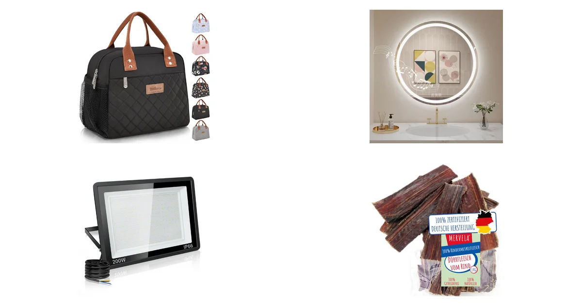 HOMESPON isolierte Lunchtasche Kühltasche für Damen Herren Blitzangebot 12.08.2026 bei