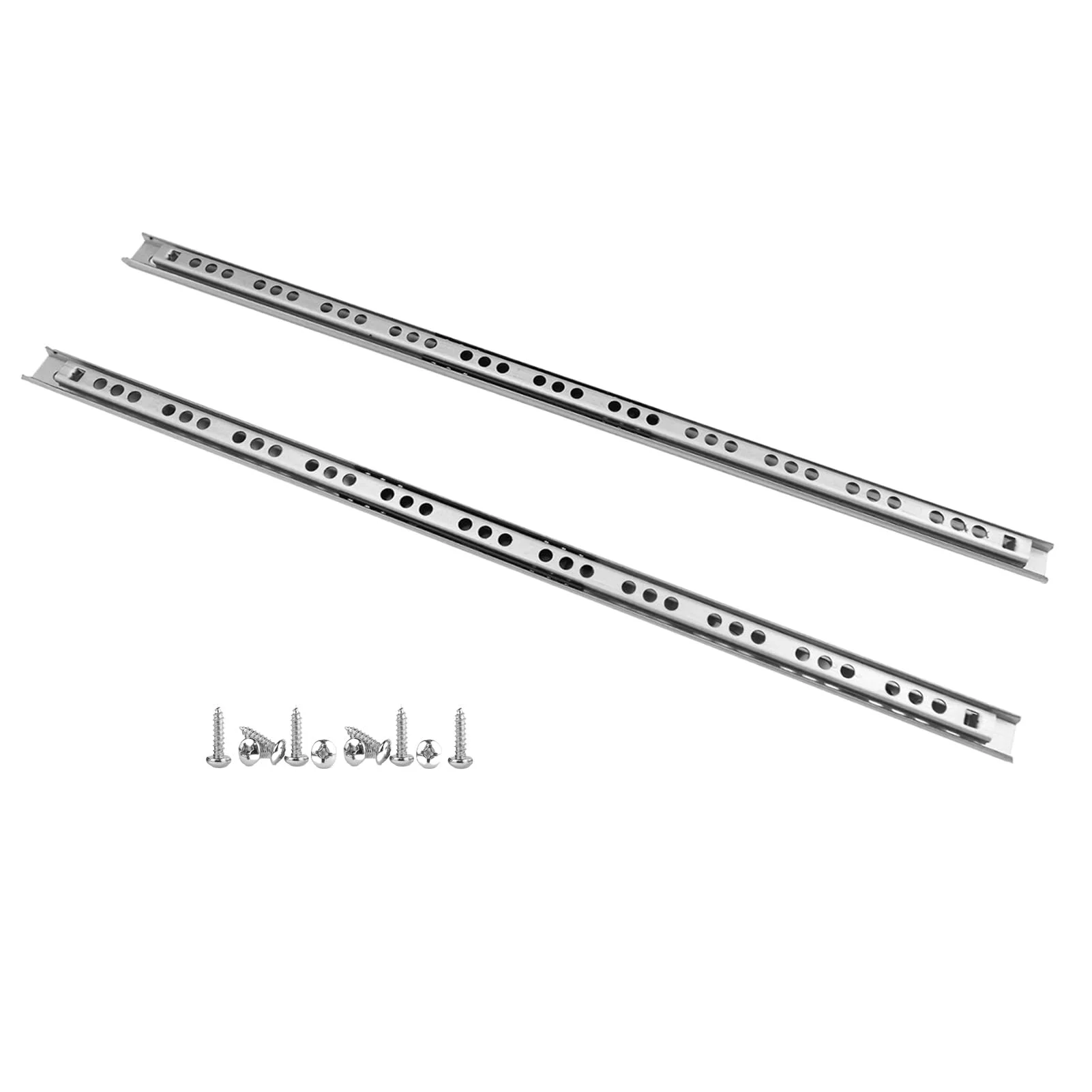 Schubladenschienen 400mm x 17mm Nut, 3 Paar Teilauszug Kugelauszug | Schubladenauszug Schubladenauszüge Schubladenführungen Schienen für Schubladen Schubladen Schienensystem belastbar bis 10 kg