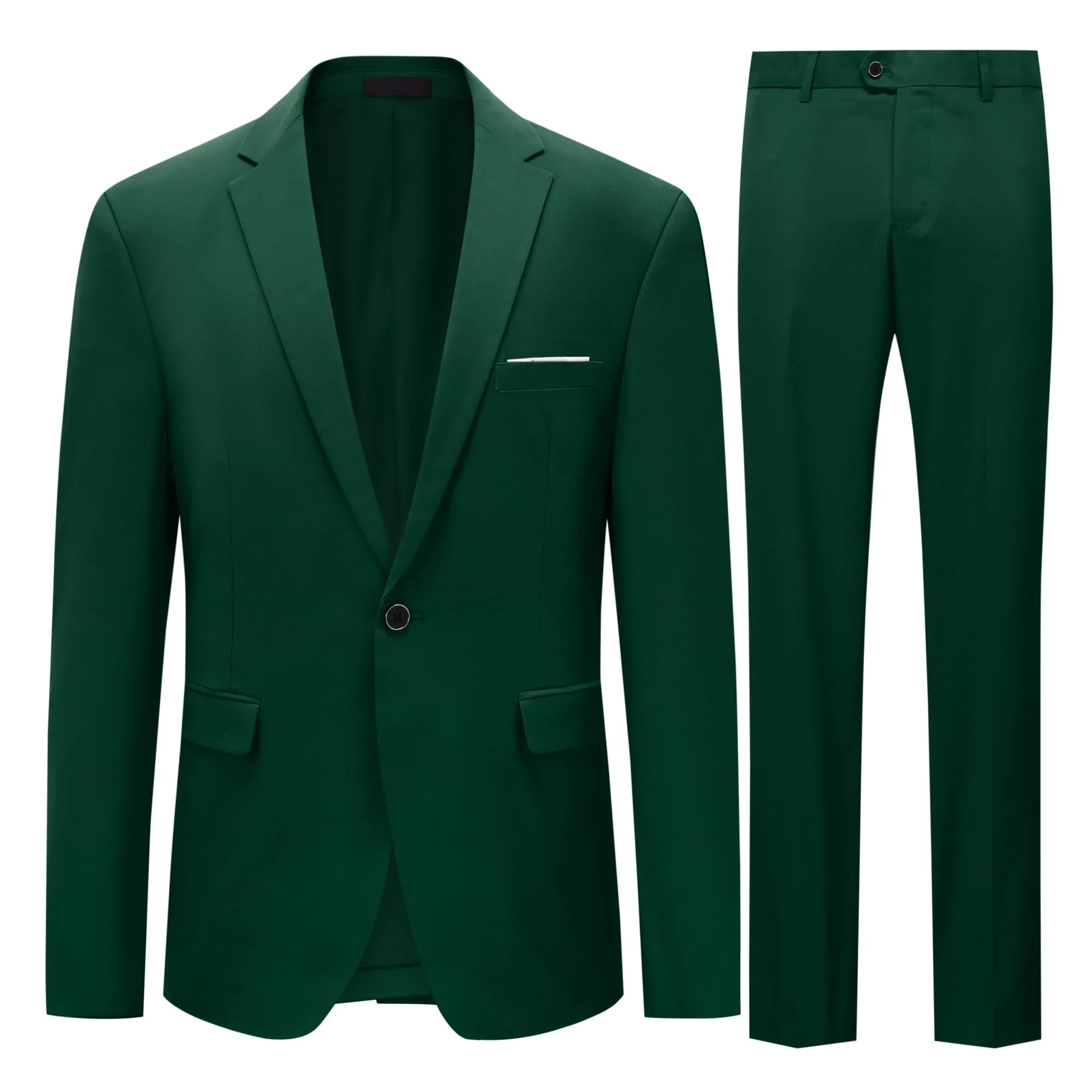 Allthemen Herren Anzug 2 Teilig Slim Fit Anzüge Business Sakko Hose Set | Hochzeit, Formelle, 1 Knopf, Revers, Einfarbig, Einreihiger, Modern Fit, Smoking, Kmoplett Set, Elegant