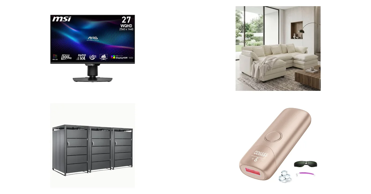 Neu heute: MSI MAG 274QPFDE X30MV 27 Zoll Gaming Monitor & Urhanherry Ecksofa Cloud Sofa