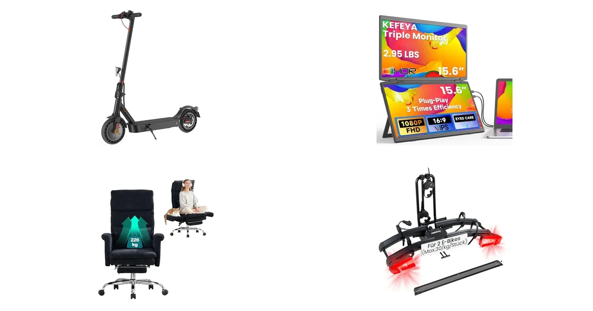 Amazon-Heißeste Deals des Tages 13.08.2026: E Scooter with Road Legal & 15,6