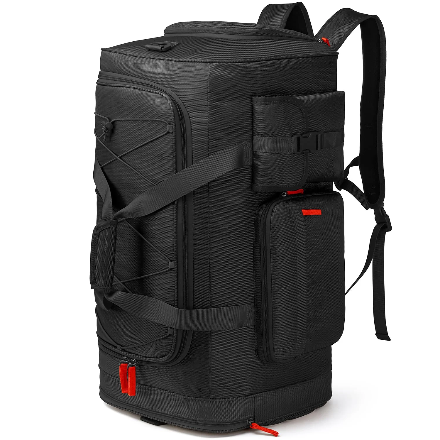 TAIHOYIN Reisetasche Herren 70L Große Sporttasche Weekender Rucksack mit Schuhfach Wasserdicht Trainingstasche Damen Übernachtung Travel Gym Tasche für Reisen, Camping, Fitness, Schwarz