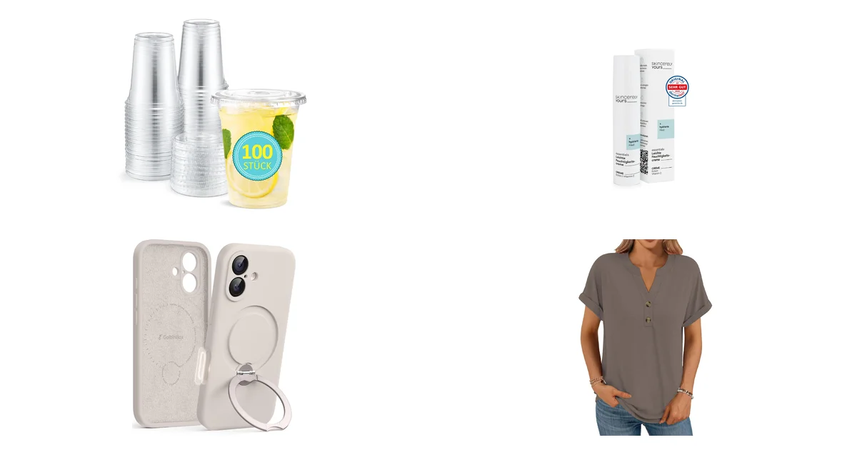 Eupako Becher mit Deckel Alufrei Einweg Trinkgläser 14.08.2026 Blitzangebot bei Amazon
