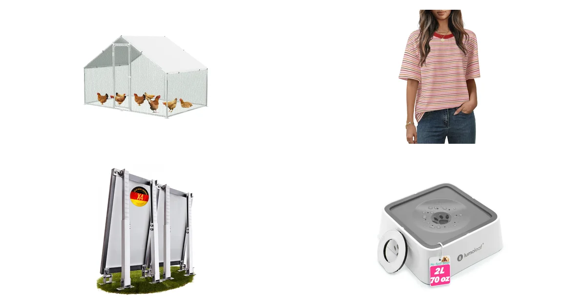 Top-Produkte bei Amazon Blitzangebot am 14.08.2026: Hühnerstall Freilaufgehege 3x2x2m und