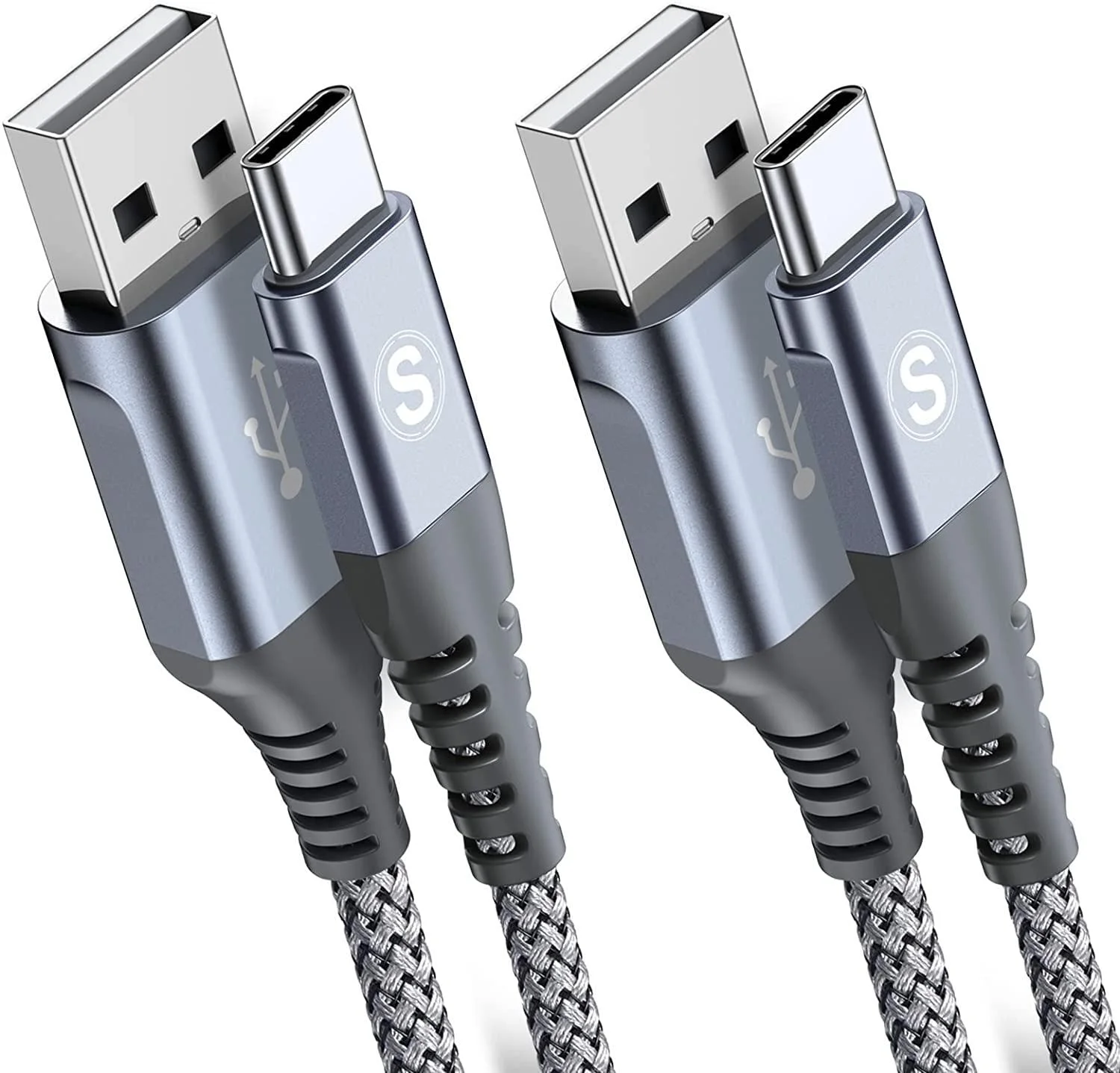 USB C Kabel 3.1A Schnellladung [2Stück 1M+2M],Ladekabel USB C Galaxy Schnellladekabel Nylon für i Phone 17 16 15 Pro Max, Ladekabel Galaxy S22 S21 S20 S10 S9 S26 S25 S24 S23 Note 20,A72,A51,M31,Pixel