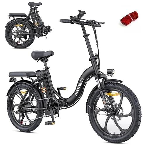 MilePort 1 Elektrofahrrad Für Erwachsene, 250W Klappbares Elektrofahrrad Mit 36V 13AH Abnehmbarem Akku, Geschwindigkeit 25KM/H und Reichweite 100KM, 20„* 3.0“ Fetter Reifen E-Bikes Für Stadtpendler
