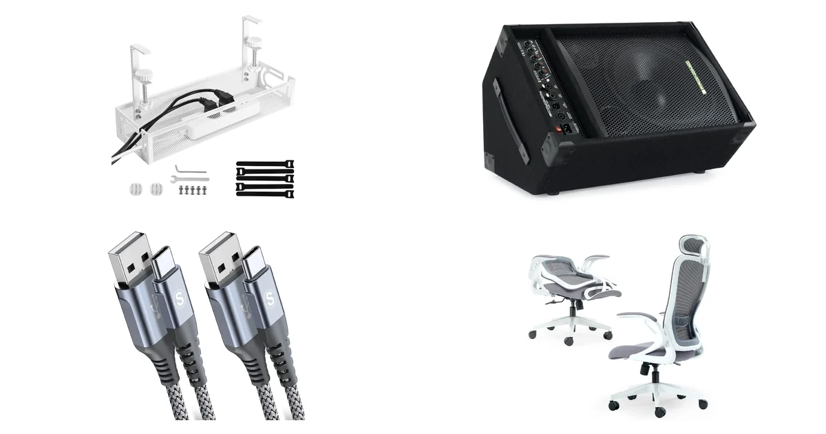 Kabelmanagement Schreibtisch Organizer und PA Monitor heute bei Amazon Blitzangebote