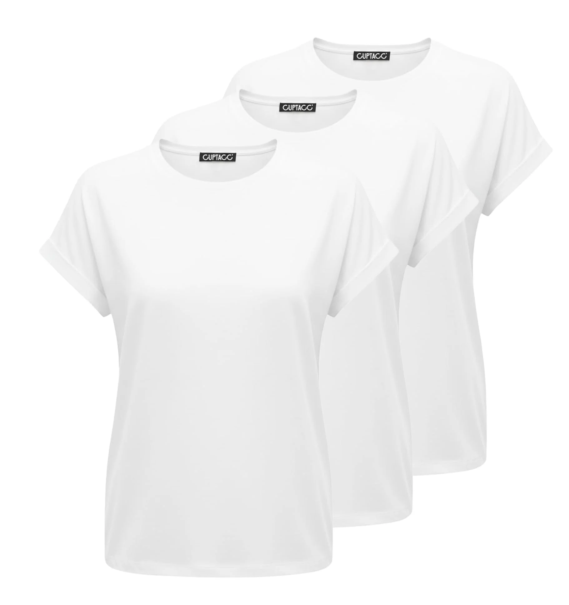 Cuptacc Tshirt Damen Rundhalsausschnitt Kurzarm Oversize T Shirt Sommer Casual Flügelärmel Top Damen Locker