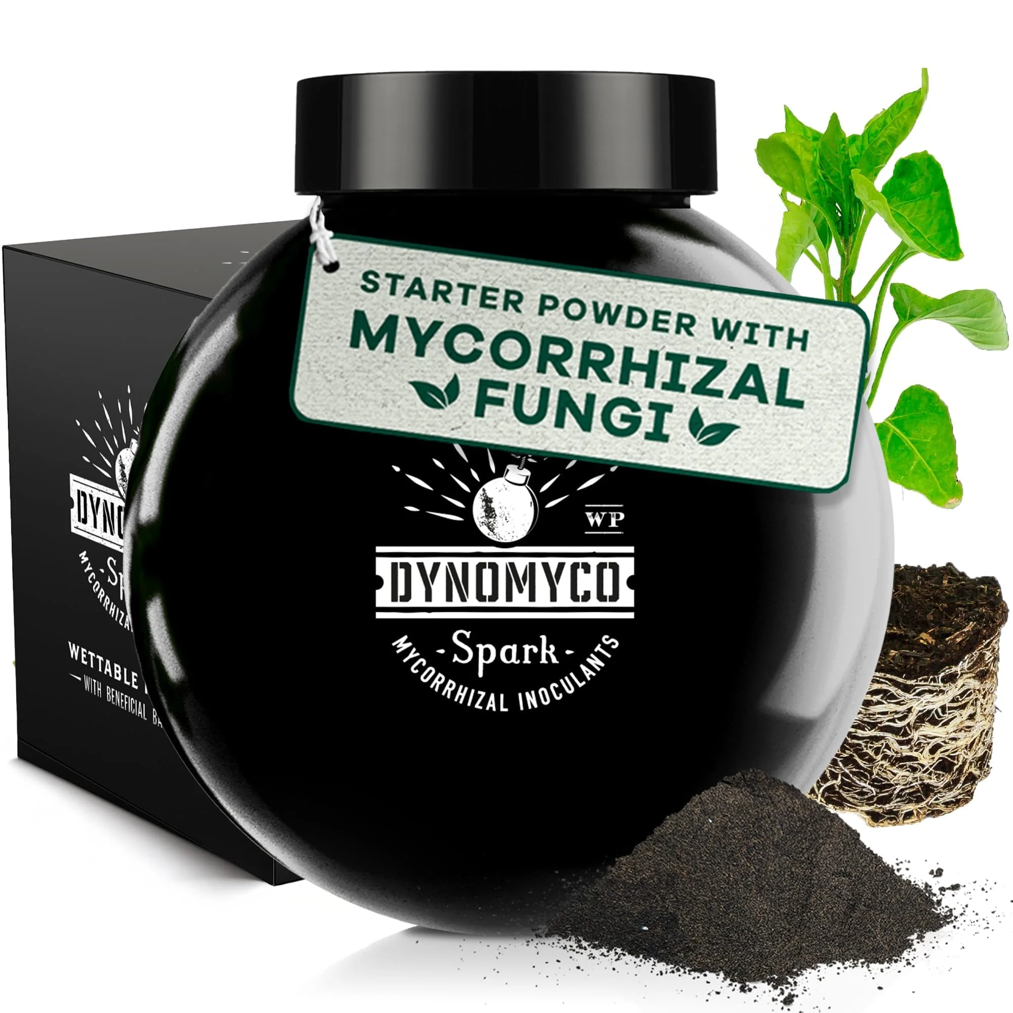 DYNOMYCO Spark 3 in 1 Mycorrhizal Inoculant Root Enhancer Powder for Plants (170 g/Up to 38 Plants)
