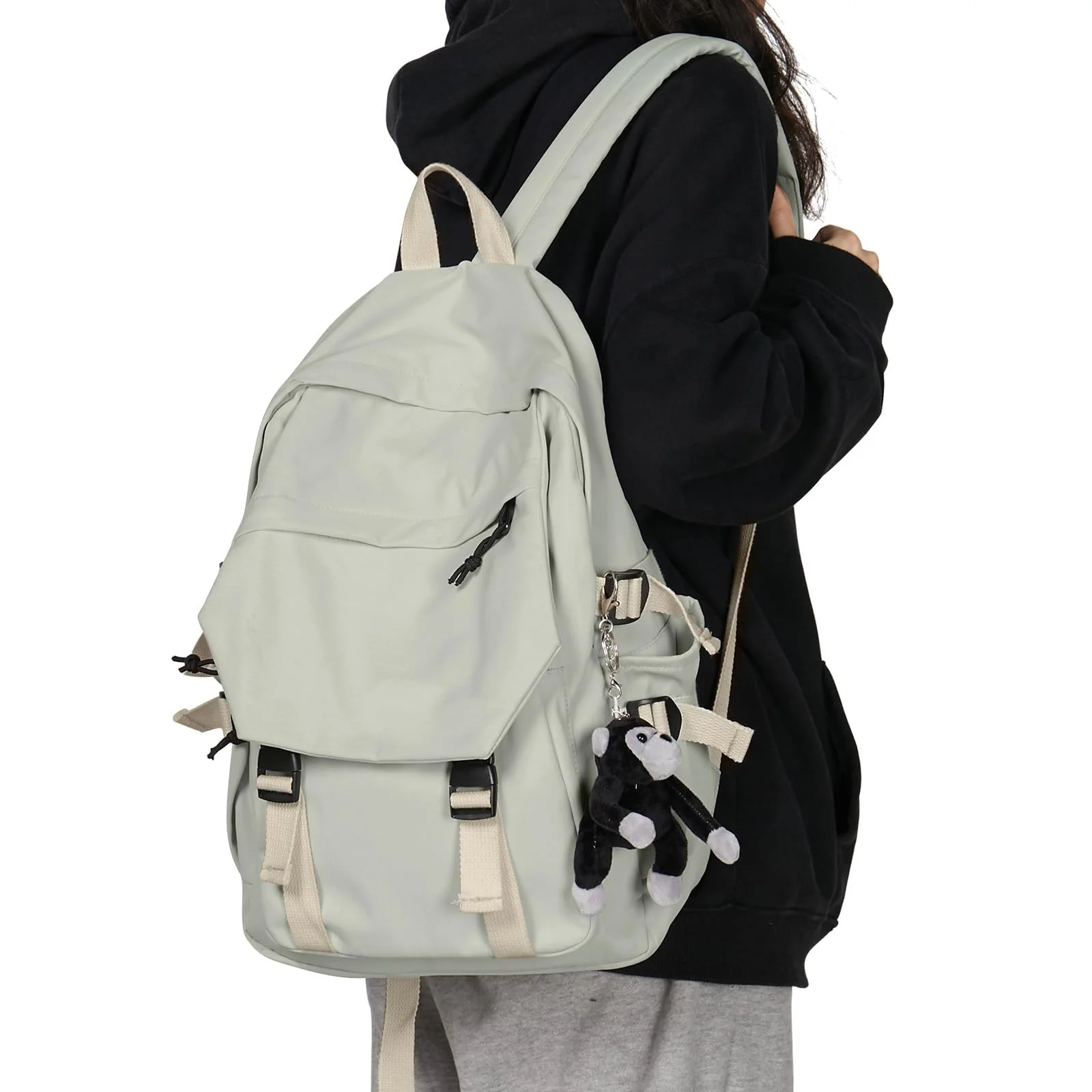 SZLX Schulrucksack Damen Leichte Schultasche Casual Daypack College Laptop-Rucksack für Männer Frauen Wasserfestes Reise Rucksack für Sports High School Backpack Teenager Schultaschen Rucksack Mädchen