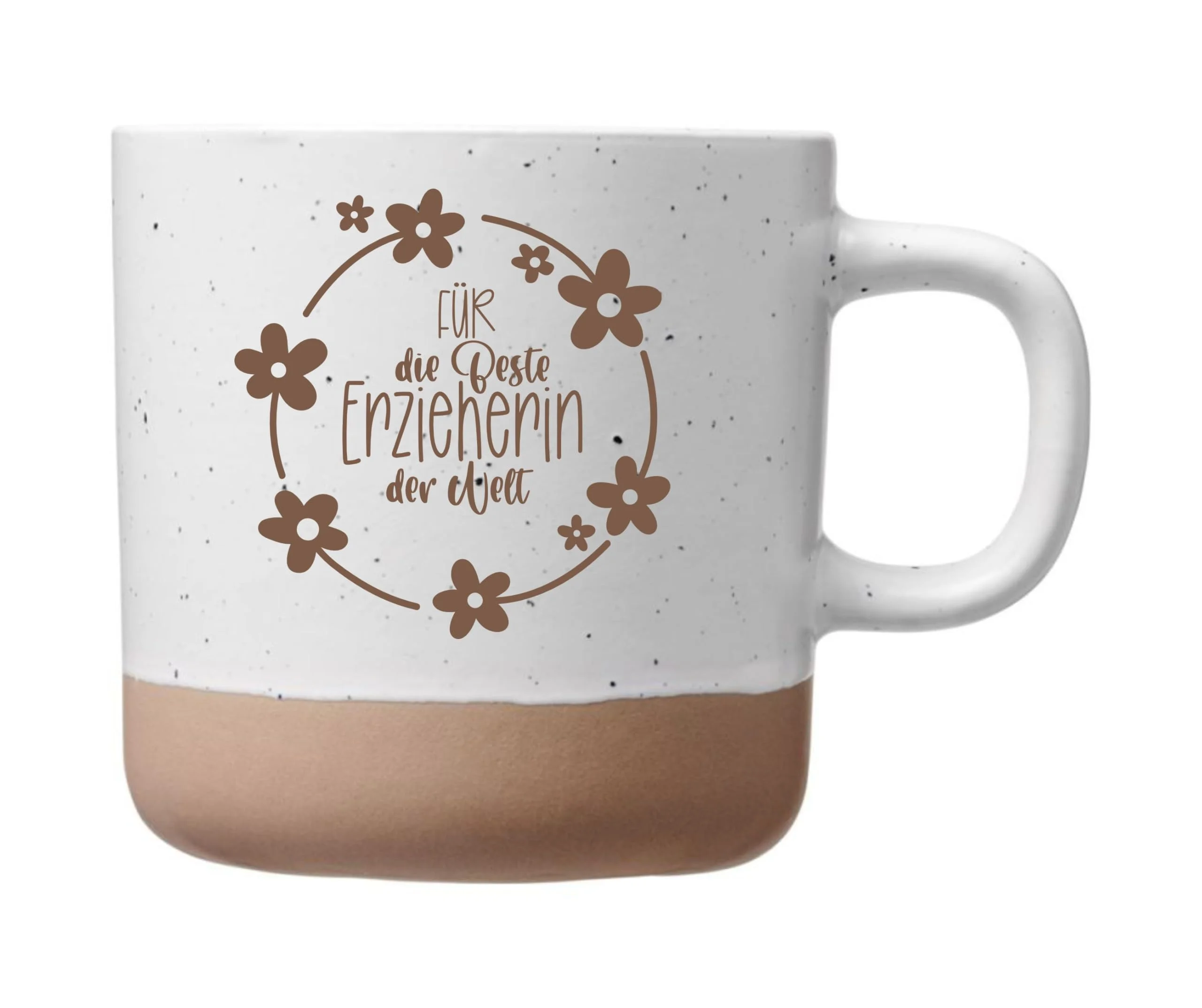 Laser Tattoo Abschiedsgeschenk Erzieherin - 8 Motive zur Auswahl - weiße Keramik Tasse mit 360ml (Für die Beste Erzieherin)