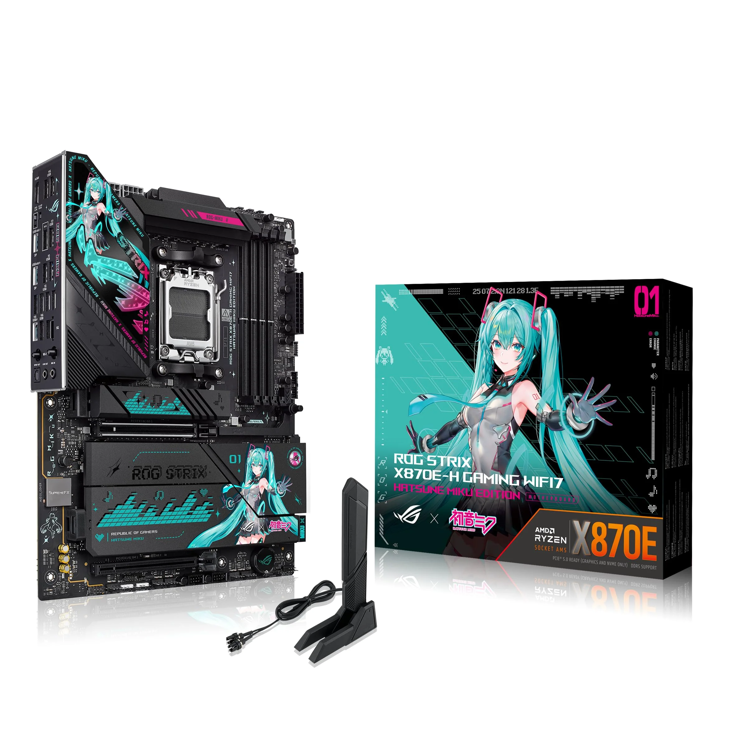 ASUS ROG Strix X870E-A Gaming WIFI7 NEO ATX Mainboard | AMD X870E, 16+2+2, Dynamic OC Switcher, Core Flex, DDR5 mit AEMP & NitroPath DRAM, 4X M.2 Steckplätze, PCIe 5.0 x16 SafeSlot