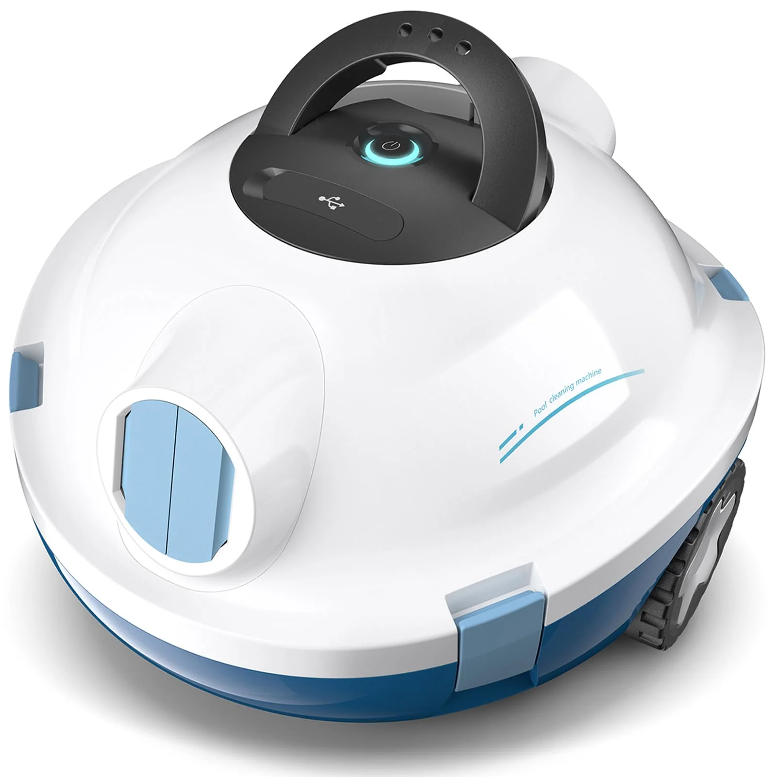 Bocxi Poolroboter, kabelloser Poolsauger, Schnurloser Roboter-Poolreiniger, automatischer, leistungsstarker Poolsauger, 130 Minuten Laufzeit, selbstparkend, ideal für Flache Böden bis 110 m²(WB)