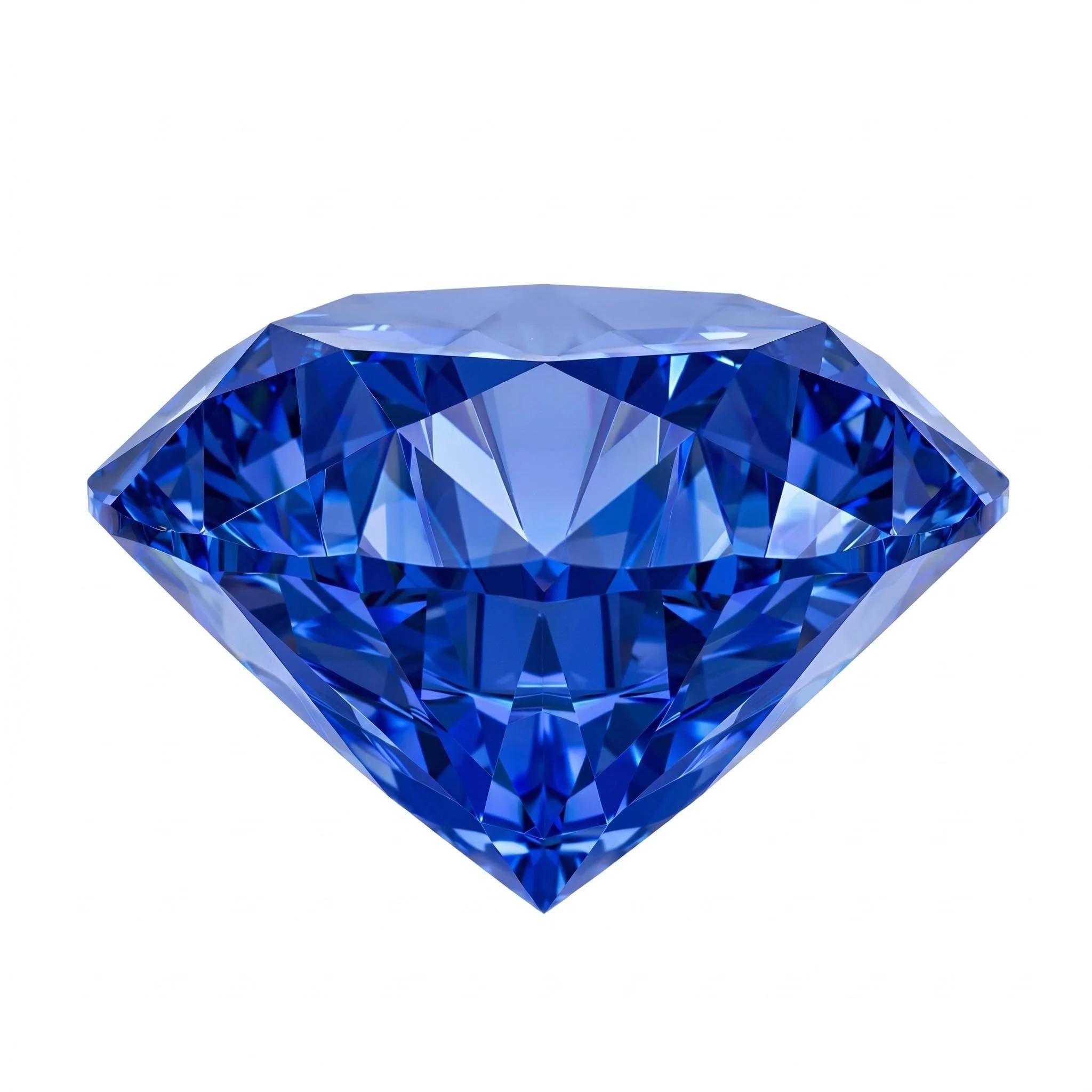 0,5–4 Karat Saphir Loser Edelstein, Rundschliff, Laborgezüchteter Blauer Korund, VVS Klarheit, für Ring, Anhänger, Ohrringe, Schmuckherstellung und Geschenk
