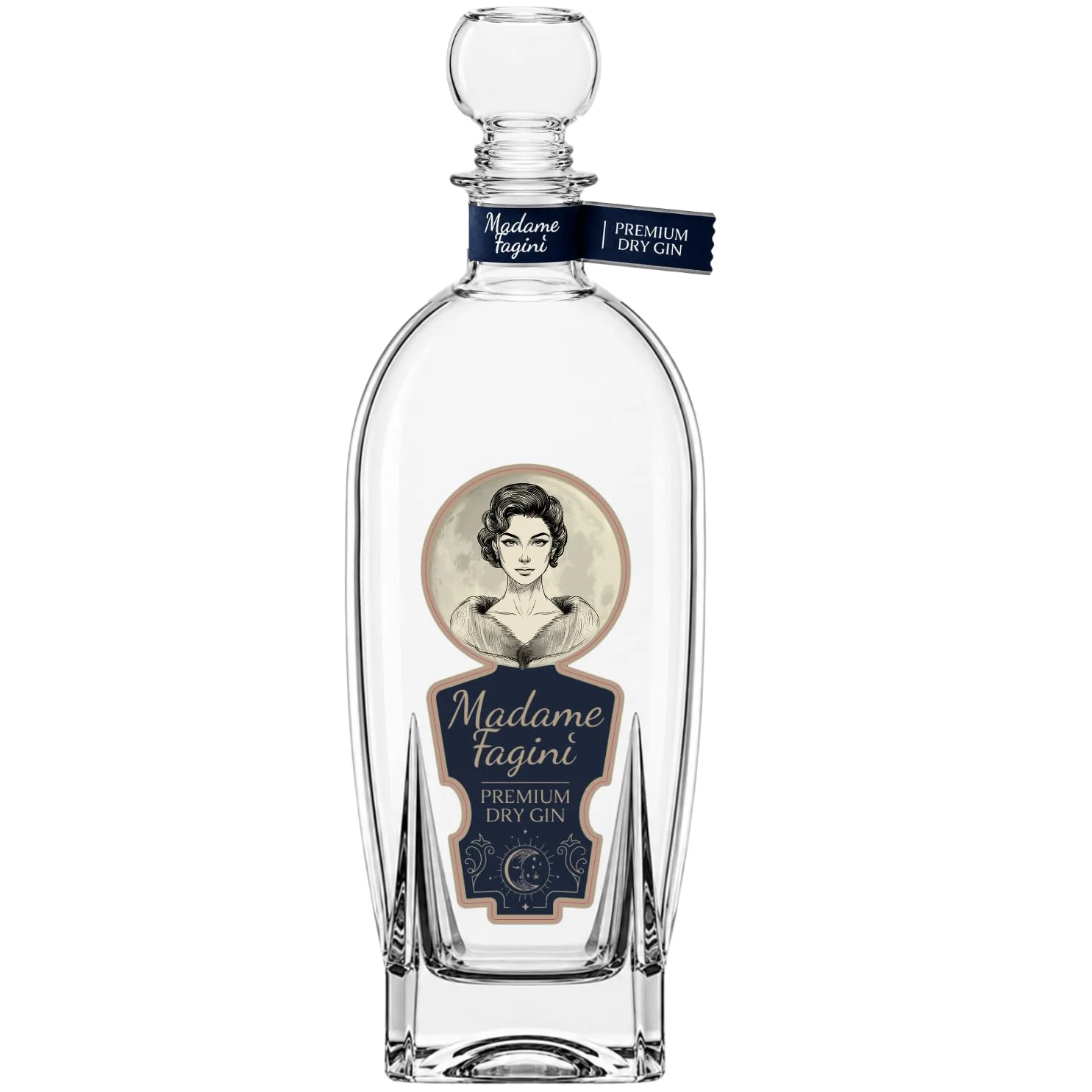 Madame Fagini Premium Dry Gin | Pur genießbar | Floral & würzig | Außergewöhnlich weich & exotisch | 15 exquiste Botanicals | Das perfekte Geschenk | Gin für Frauen | Frauen-Gin (Einzelflasche)