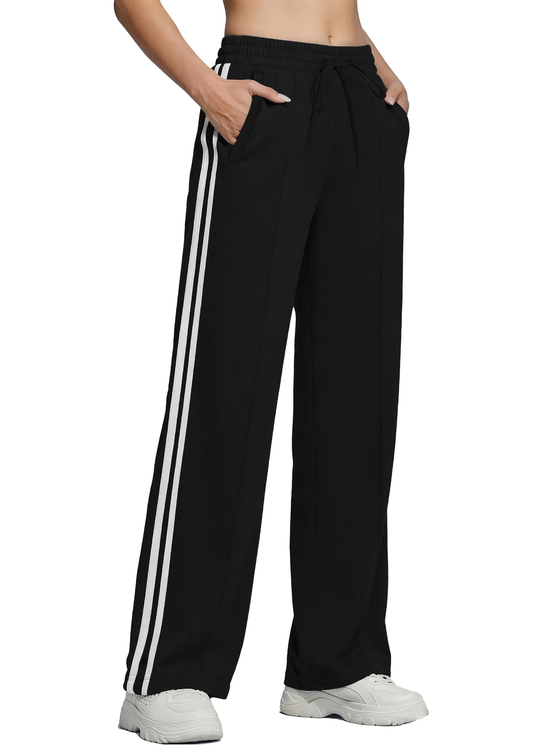 SAFORT Jogginghose Damen Lang Sporthose Weites Bein Trainingshose Freizeithose Sweathose für Alltag & Training