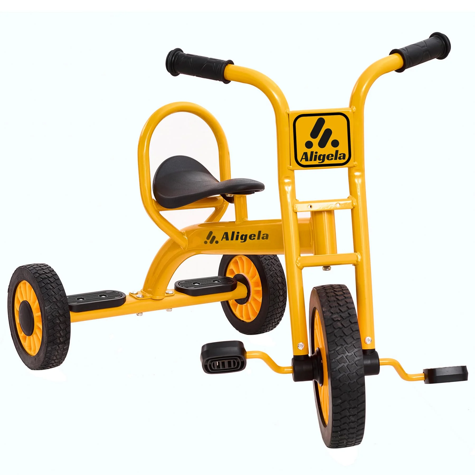 Aligela Dreirad ab 3 Jahre, Kindergartenfahrrad Kleinkinder für Kinder von 3 bis 8 Jahre, Kindergarten Kinderdreirad Lauflernhilfe, Geschenk für Kleinkinder von 3-5Jahren, Kita Dreiräder,Gelb