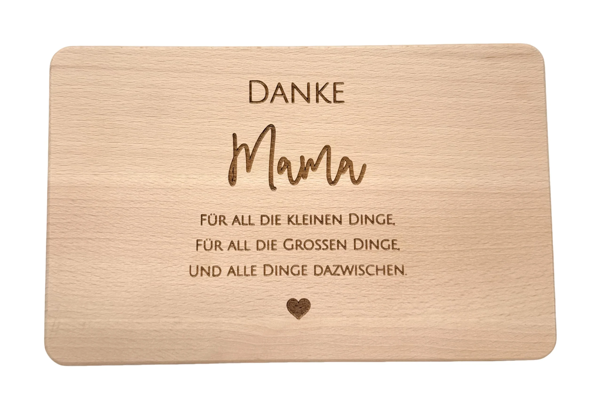 Muttertagsgeschenk Idee - Frühstücksbrettchen aus Holz mit hochwertiger Gravur für die Beste Mama
