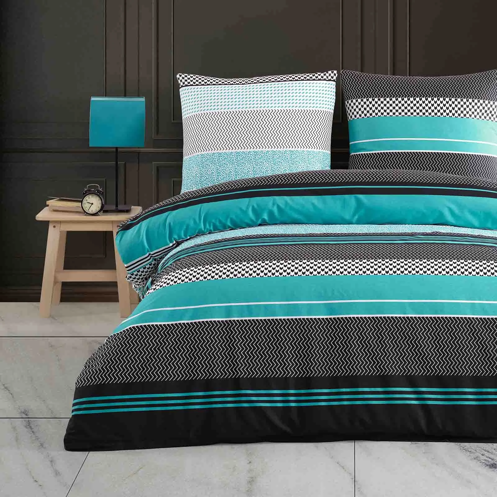 Buymax Bettwäsche 135x200 cm 4-teilig – Bettwäsche Set Renforcé 100% Baumwolle, 2 x Bettbezug 135x200 cm und 2 x Kissenbezüge 80x80 cm, Oeko-TEX, Reißverschluss, weich und atmungsaktiv