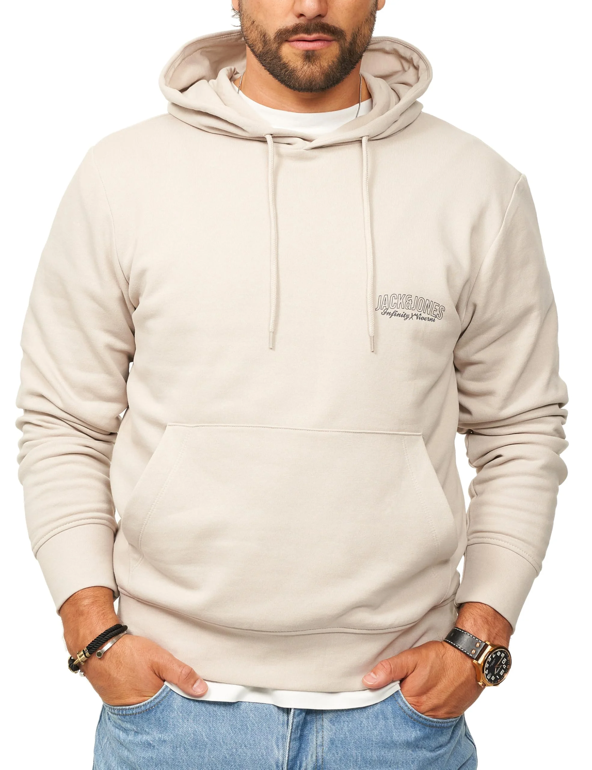 JACK & JONES Herren Kapuzenpullover Hoodie Pullover mit Kapuze Sweater für Männer Logo