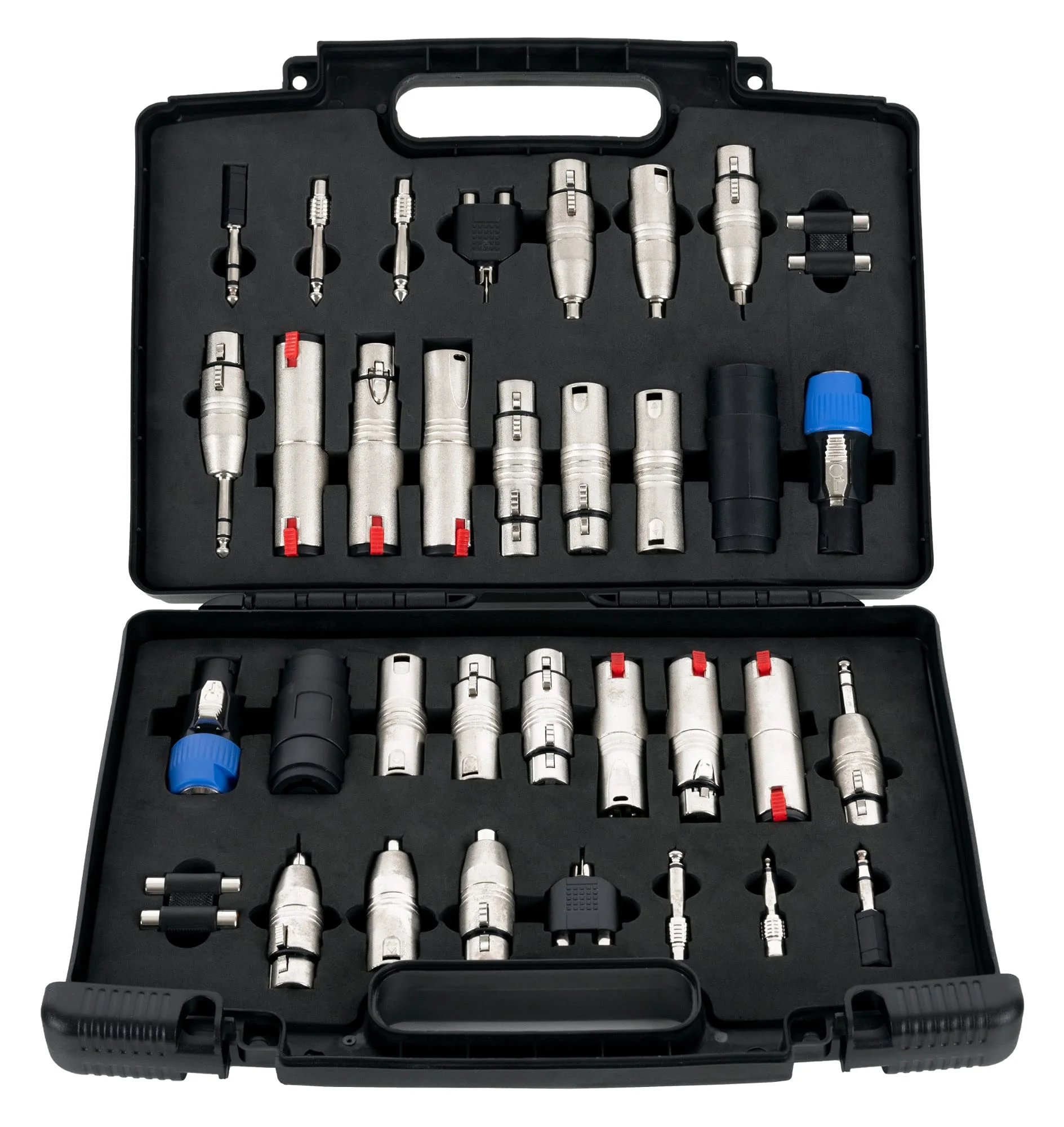 Pronomic ADC-34 Audio-Adapter-Set im Koffer, 34 Adapter in einem Case | Fertig verdrahtet und einsatzbereit, Robuste Verarbeitung, Professionelles Design, Komplett im Sortimentskoffer, 7 kg
