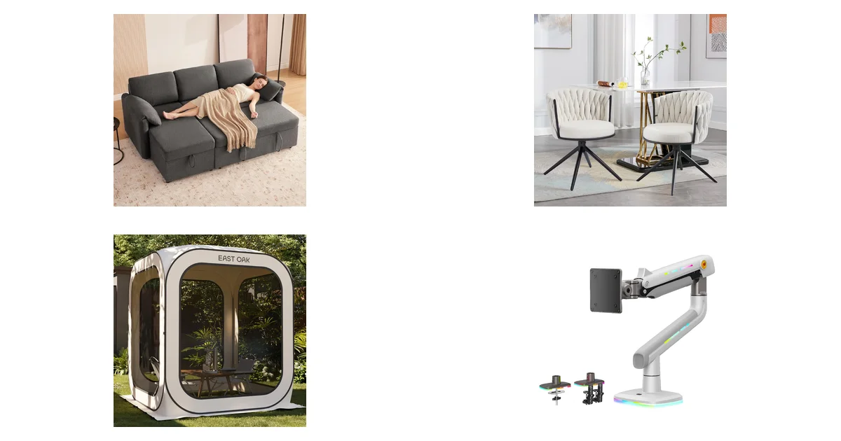 Amazon Blitzangebote am 24.08.2026: Kingfun Ecksofa 203cm & BERYTH Stühle toppere Preis|