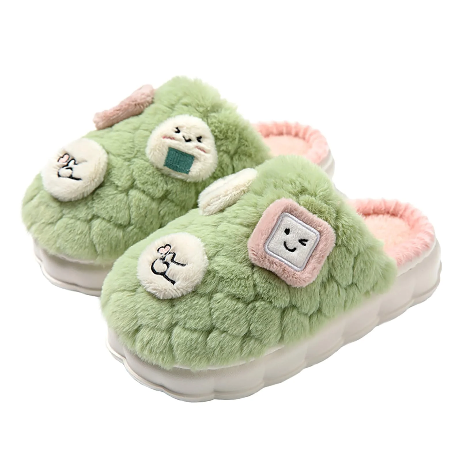 Thigies Damen Hausschuhe Winter Plüsch Warm Pantoffeln Herren Foam Slipper Rutschfest Flauschig Hausschuh
