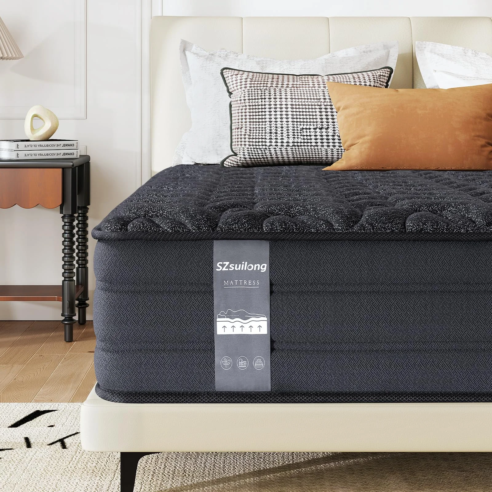 SZsuilong Matratze 200x200 H3 Höhe 30cm, 7-Zone Federkernmatratze mit Oeko-TEX Zertifiziert, Taschenfederkernmatratze Orthopädische mit Comfort Memory-Schaum Schicht, Druck- & Rückenschmerzen