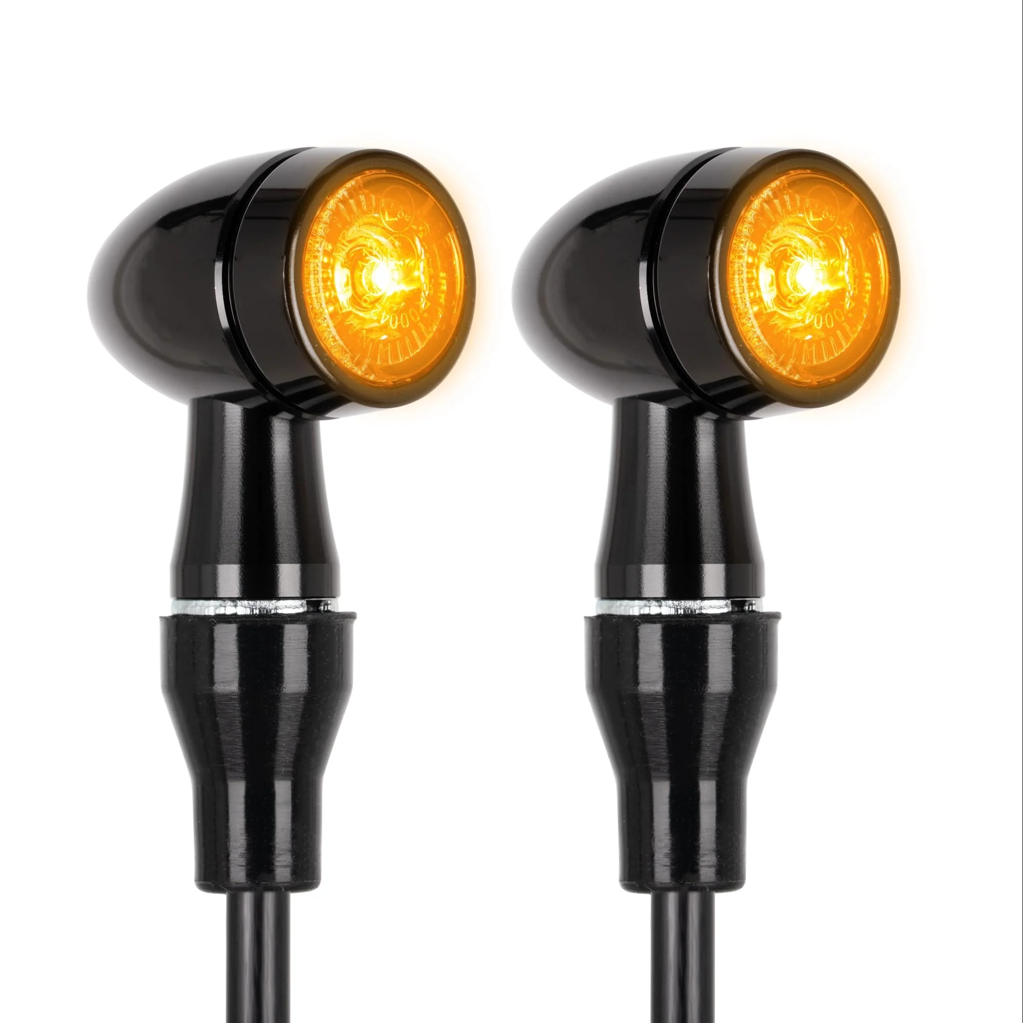 Simda Pro Universal Led Motorrad Blinker Schwarz Quad ATV Super Optik und Schön Hell Wasserprüf IP67 E Prüfzeichen E32 CNC Aluminiumgehäuse