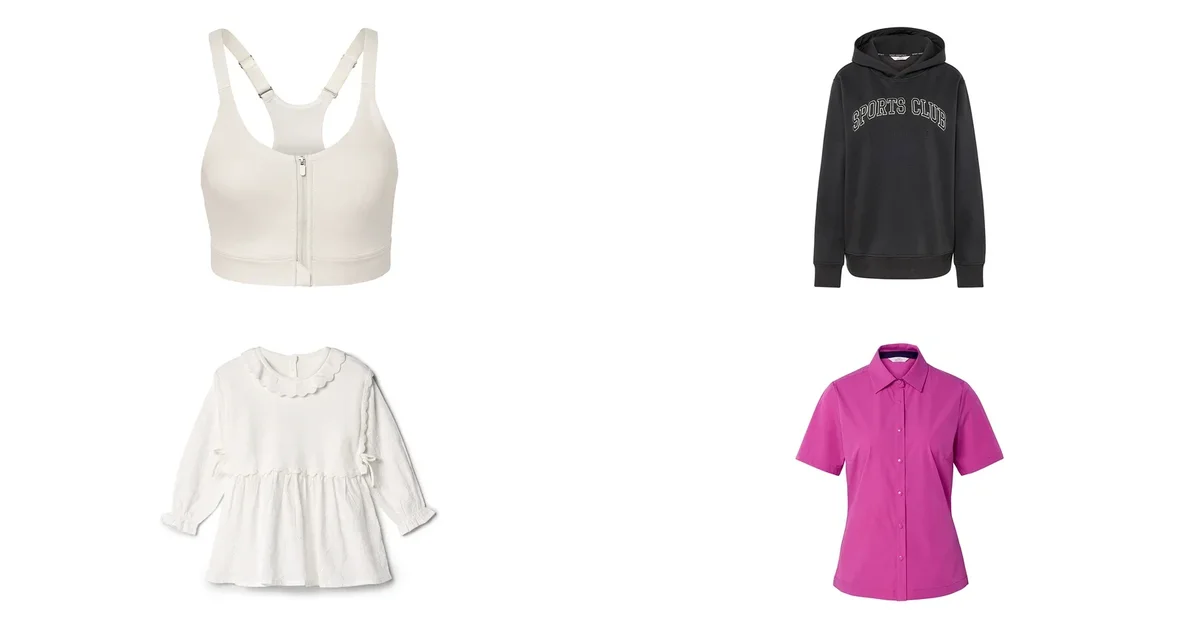Tchibo Deals am 27.08.2026: Sport-BH Frontreißverschluss & Sweathoodie offwhite, 48%