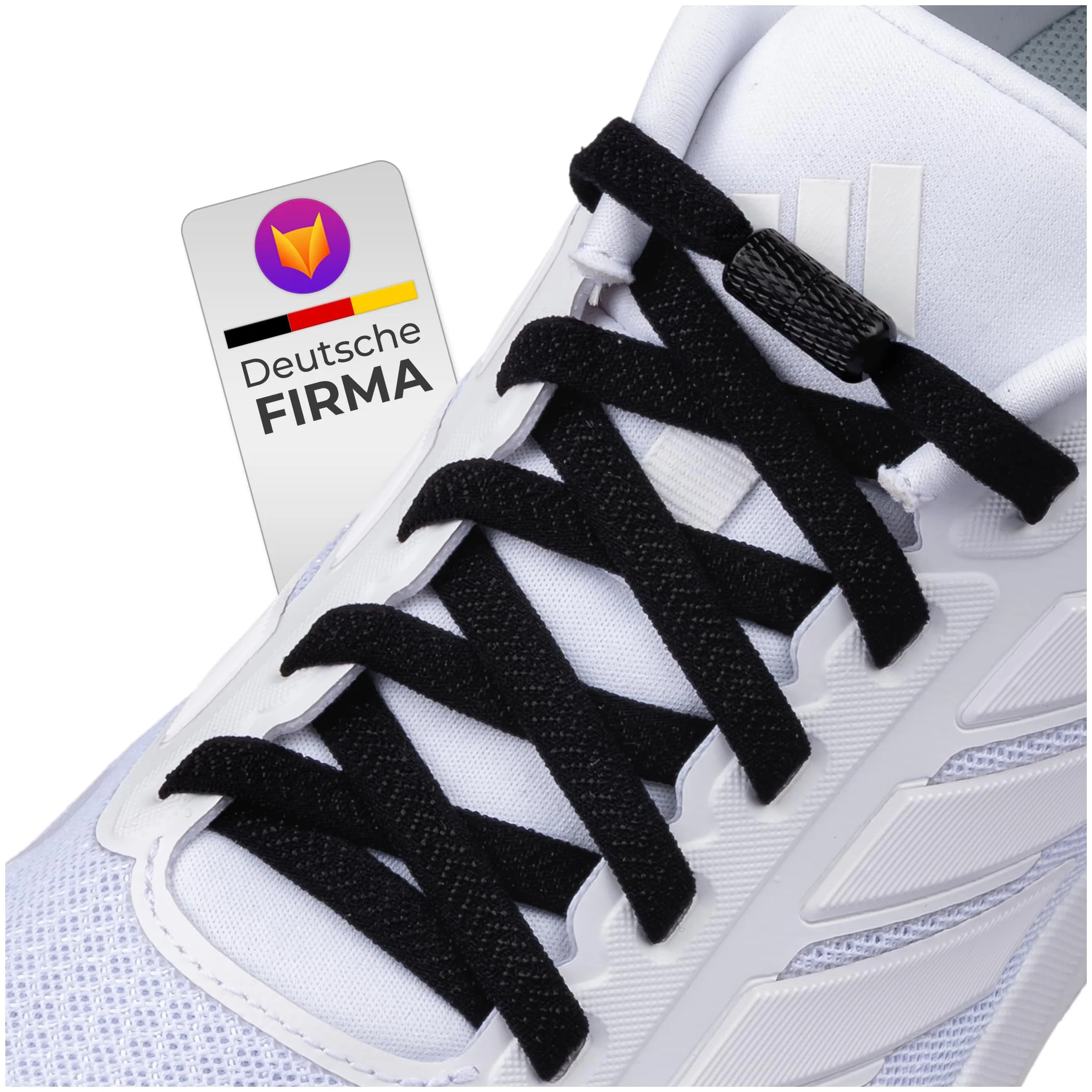 Schnürfuchs Premium Elastische Schnürsenkel ohne binden Kapsel – Elegantes Schnellschnürsystem Schnürsenkel elastisch Gummi Schnürsenkel Schnellverschluss