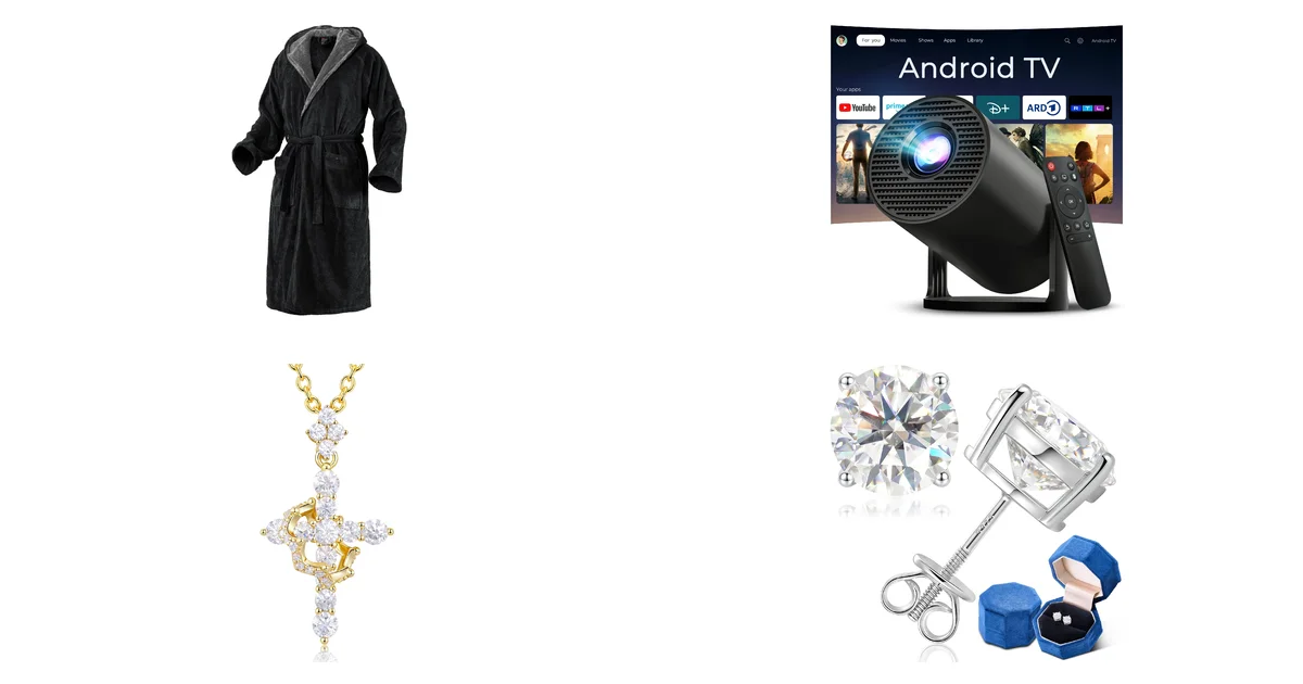 Amazon-Neuheiten 30.08.2026: Mount Swiss Bademantel ARBON & Mini 4K Beamer