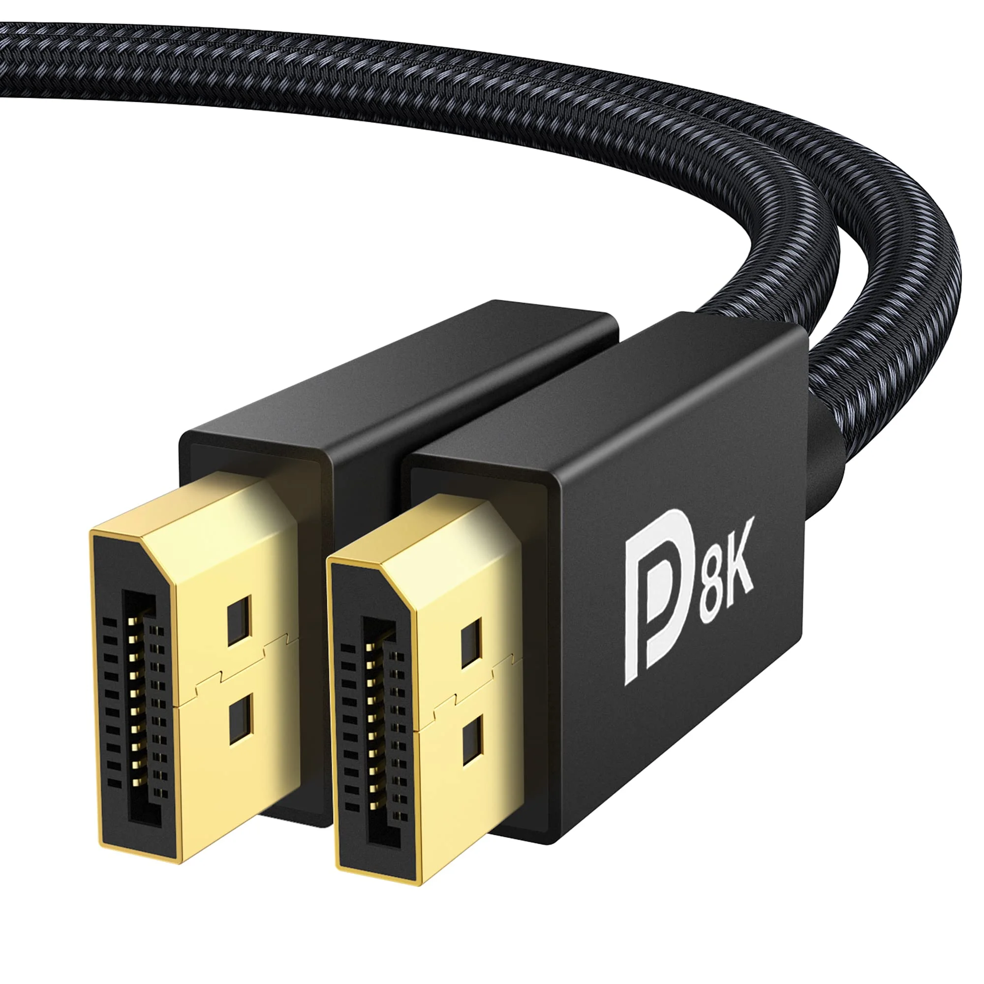IVANKY VESA Zertifiziert DisplayPort Kabel 8K, 32.4Gbps DP Kabel 1.4 2M | DisplayPort 1.4 Kabel, HBR3, 8K@60Hz, 4K@240Hz, 2K@240Hz/144Hz, HDR10, DSC, FreeSync&G-Sync, Für Gaming-Monitor, Grafikkarte