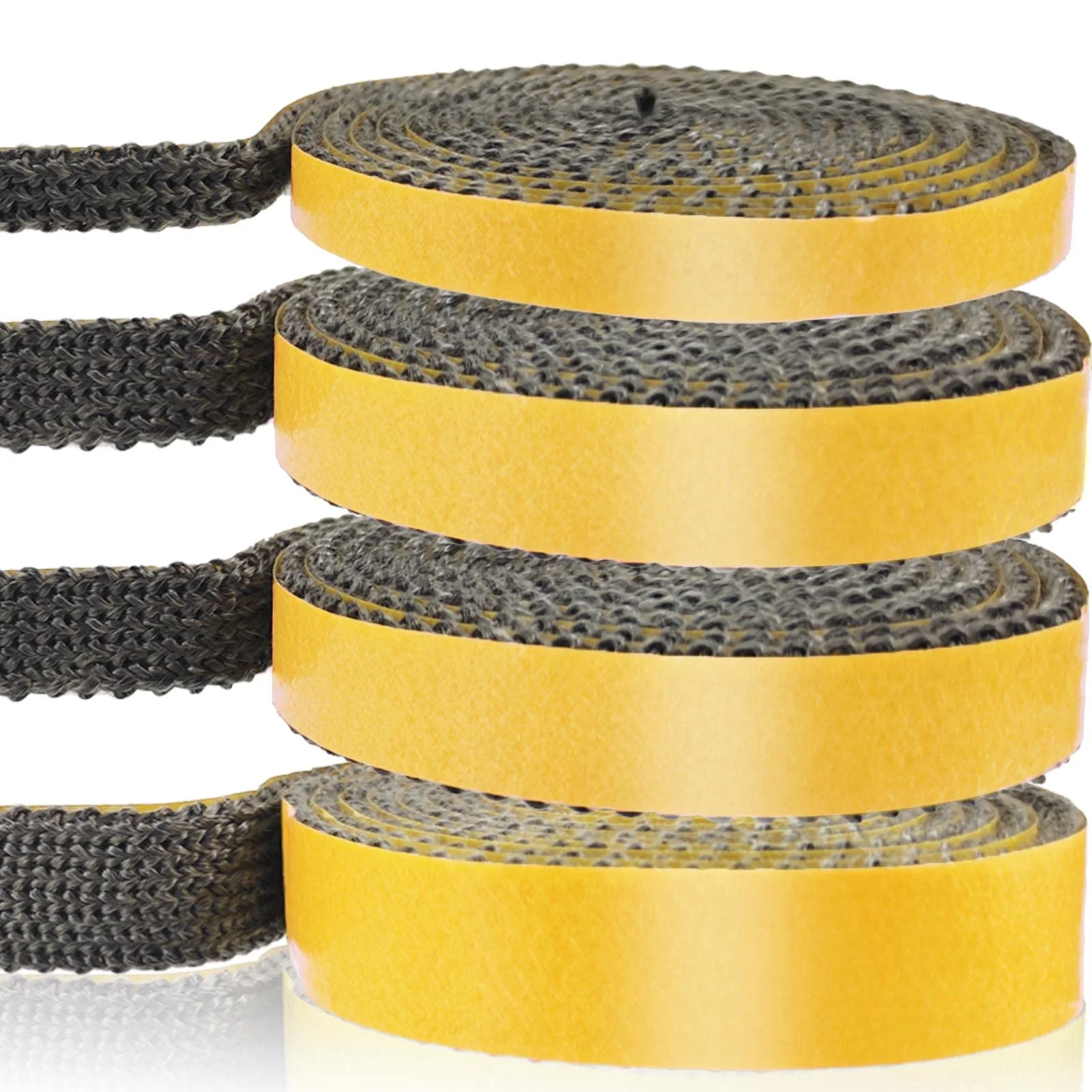 LANUCN Kamin Dichtband, Selbstklebend Dichtung für Kaminofen, Ofenrohr, Kamintür, Schornsteinverlängerung, Smoker, Hitzebeständiger Ofendichtschnur (3mm x 20mm x 3m)