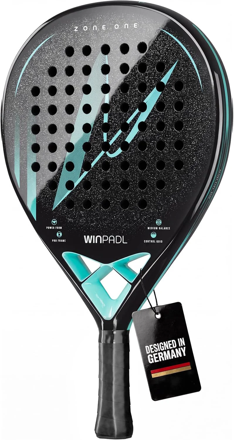 WINPADL Padelschläger Carbon, raue Schlagfläche & Soft Eva | ausgewogene Tropfenform für präzises Handling - vom ambitionierten Einstieg bis zum fortgeschrittenen Spiel