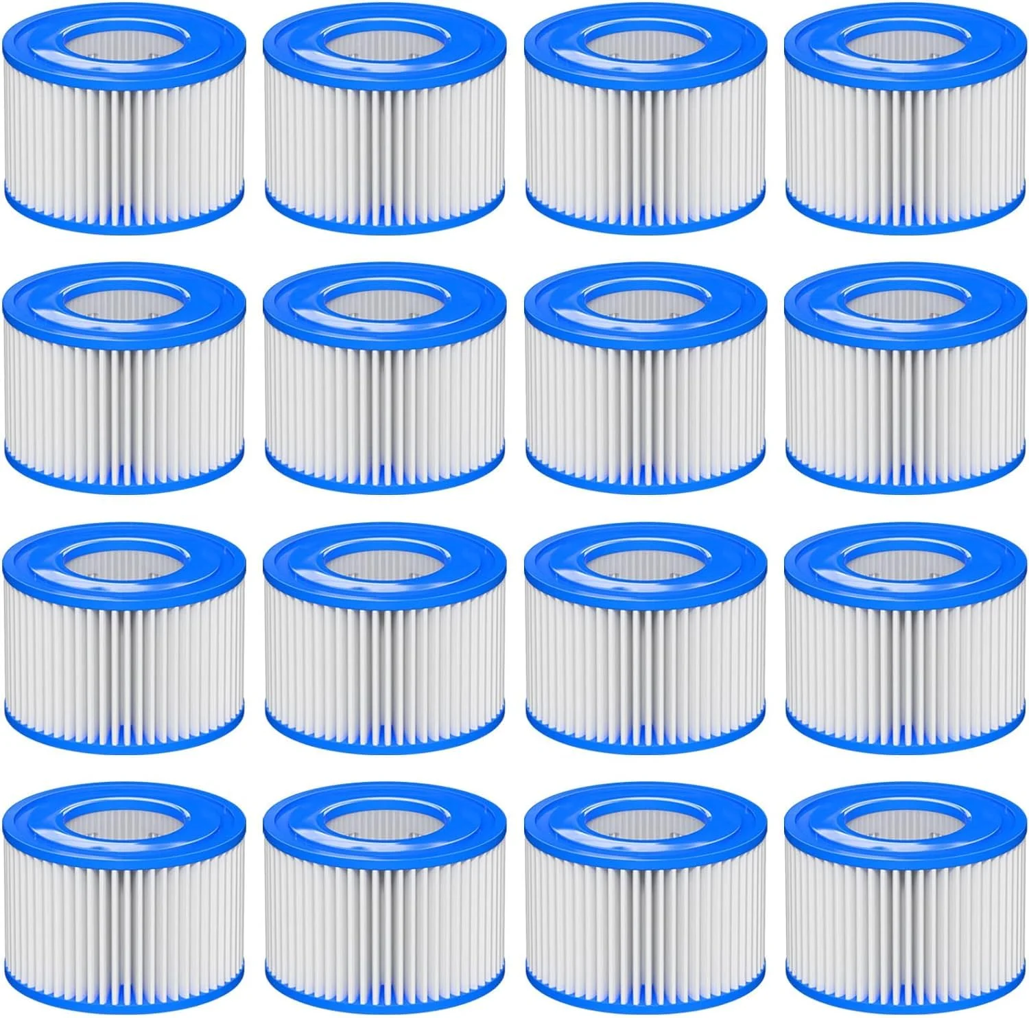FOSUN Filter VI für Pool, 16 Stück Filterkartuschen VI für Bestway Miami, Monaco Lay-Z-Spa, Vegas, Palm Springs, Flowclear Pool Filter Ersetzt die Originalkartusche 58323