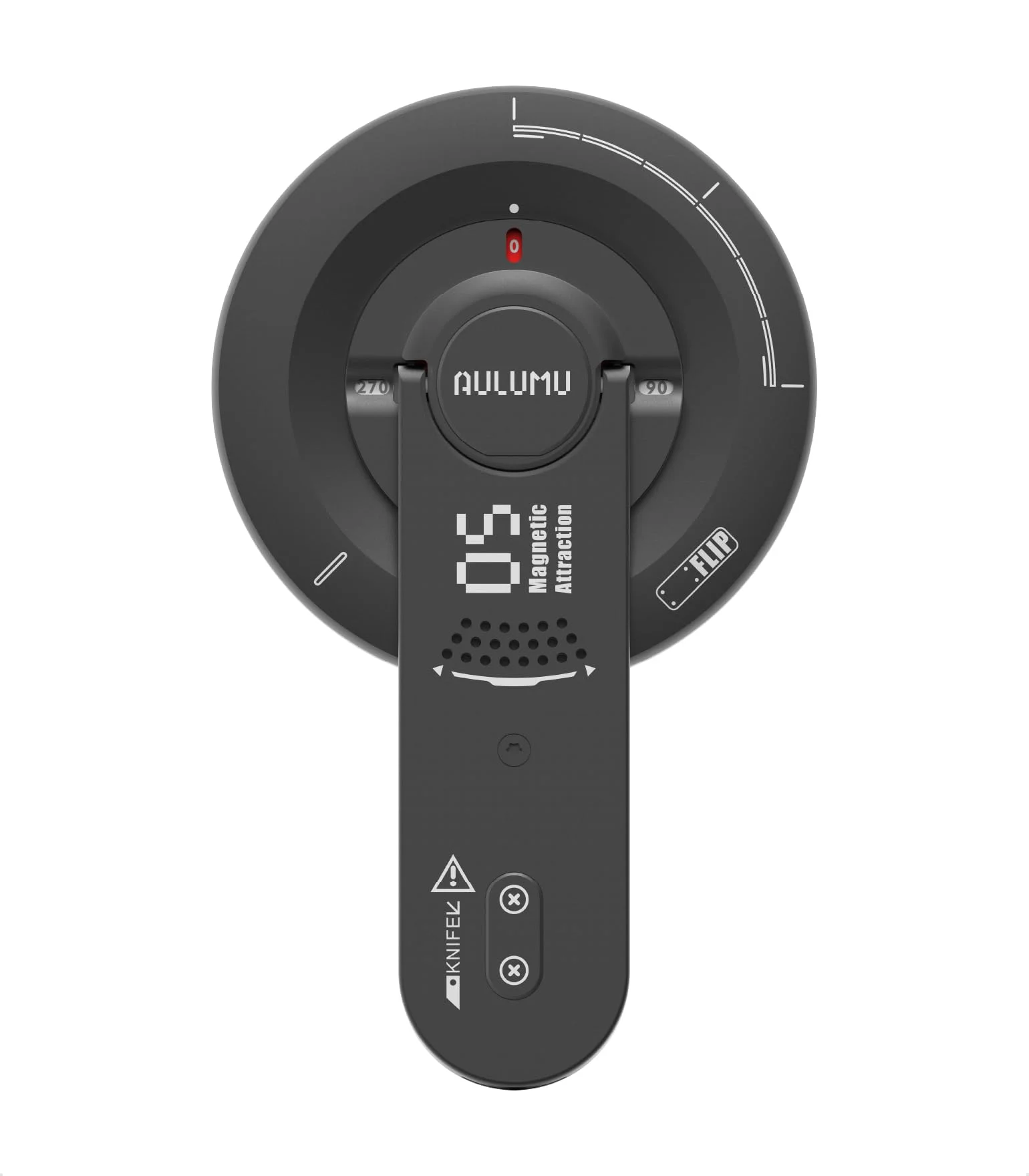 Aulumu G05 Air Handyhalterung MagSafe Ring mit Ständer und Griff, 360° Drehbarer Handy Magnethalter mit Kartonöffner, Ultradünnen MagSafe Fingerhalter für iPhone 17 16 15 14 Pro Max, Android, Schwarz