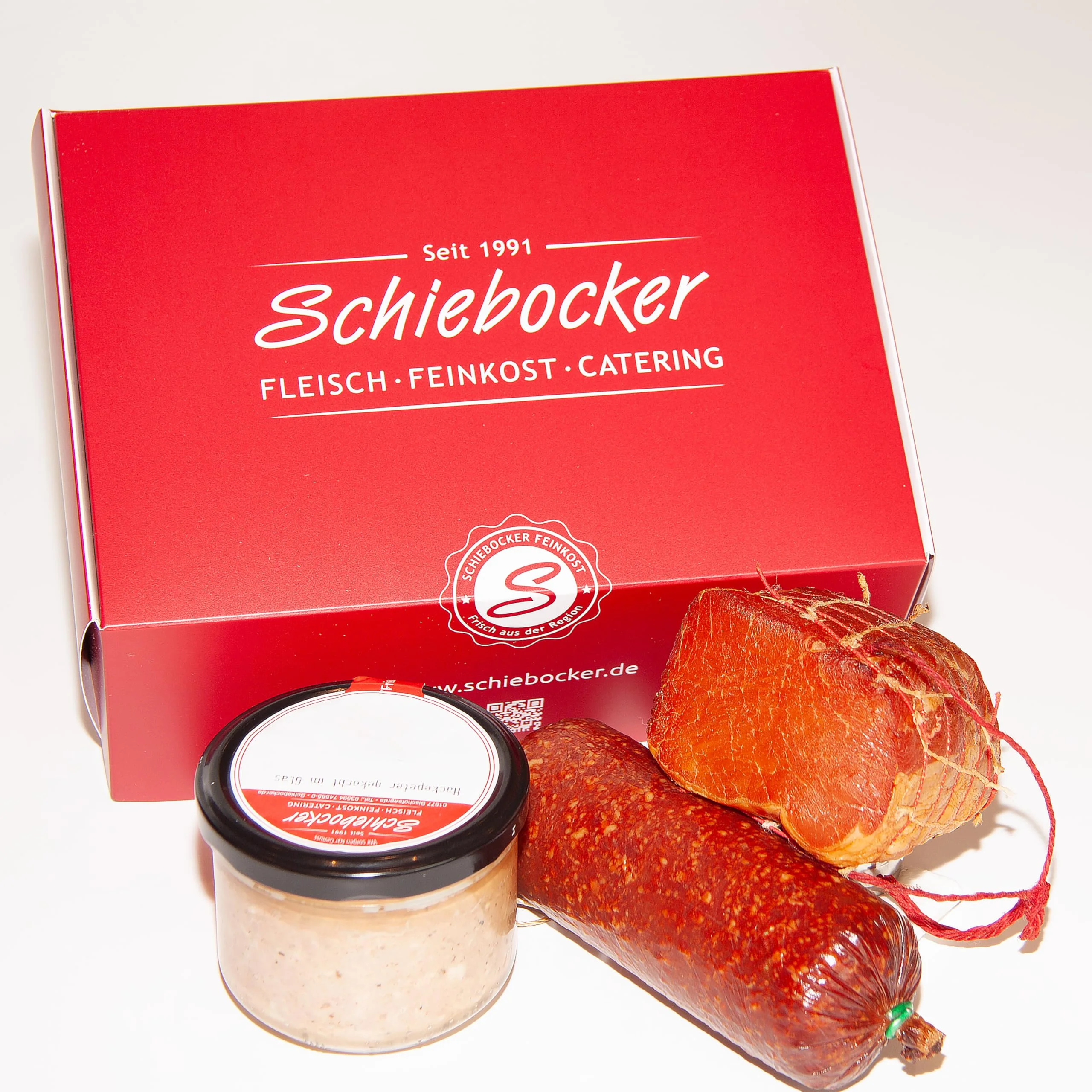 Wurstpaket Oberlausitz | Präsentkorb Edel Salami & geräucherter Schinken am Stück | Fresskorb Fleisch- & Wurstwaren mit Leberwurst im Glas | verfügbar als Geschenkkorb