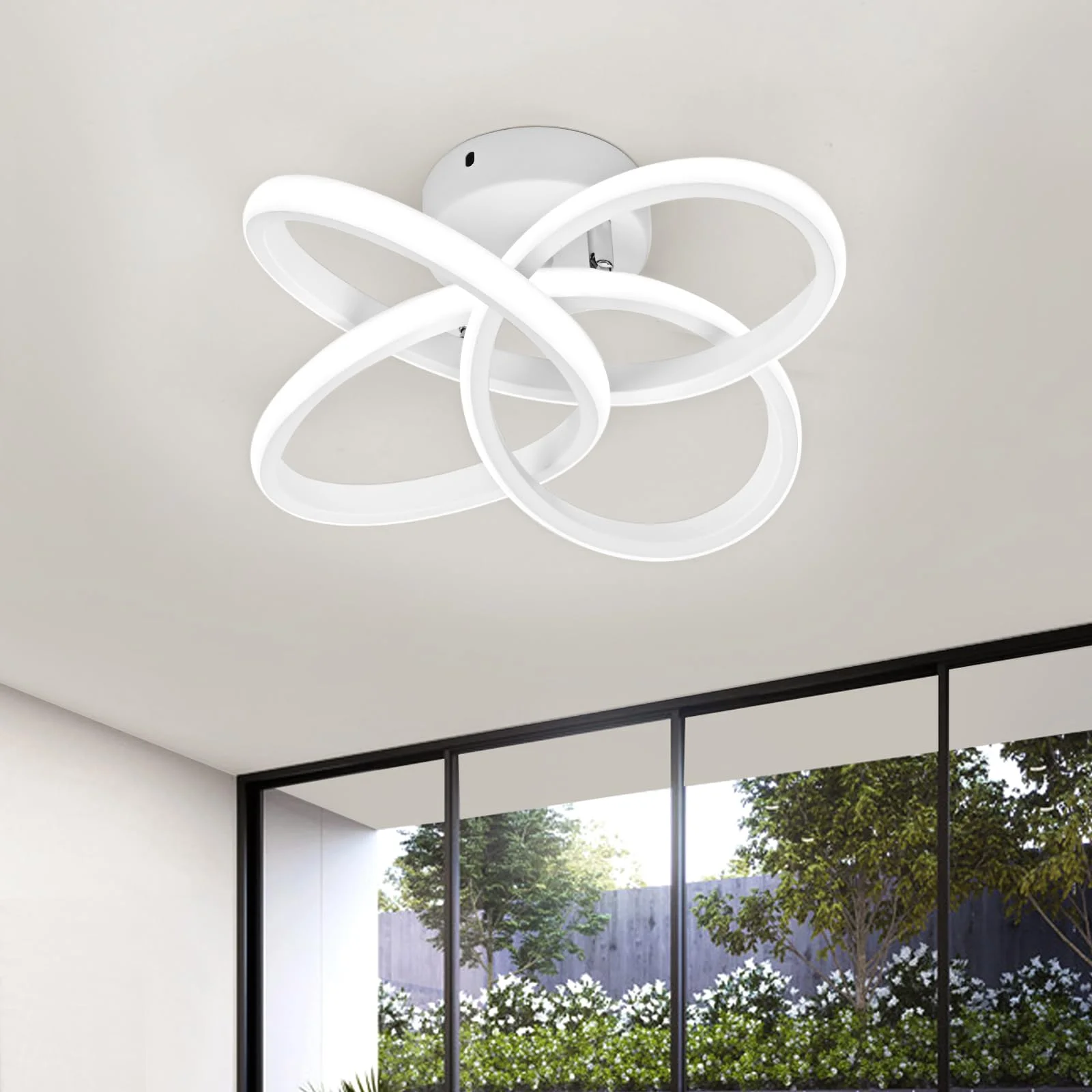 Deckenlampe, 36W LED Deckenleuchte, 6000K Modern Kreative Minimalistische Deckenlampen,Deckenbeleuchtung Lampen für Balkone Flurgarderobe Schlafzimmer Badezimmer Flur Keller Küche Gang Balkon Weiß