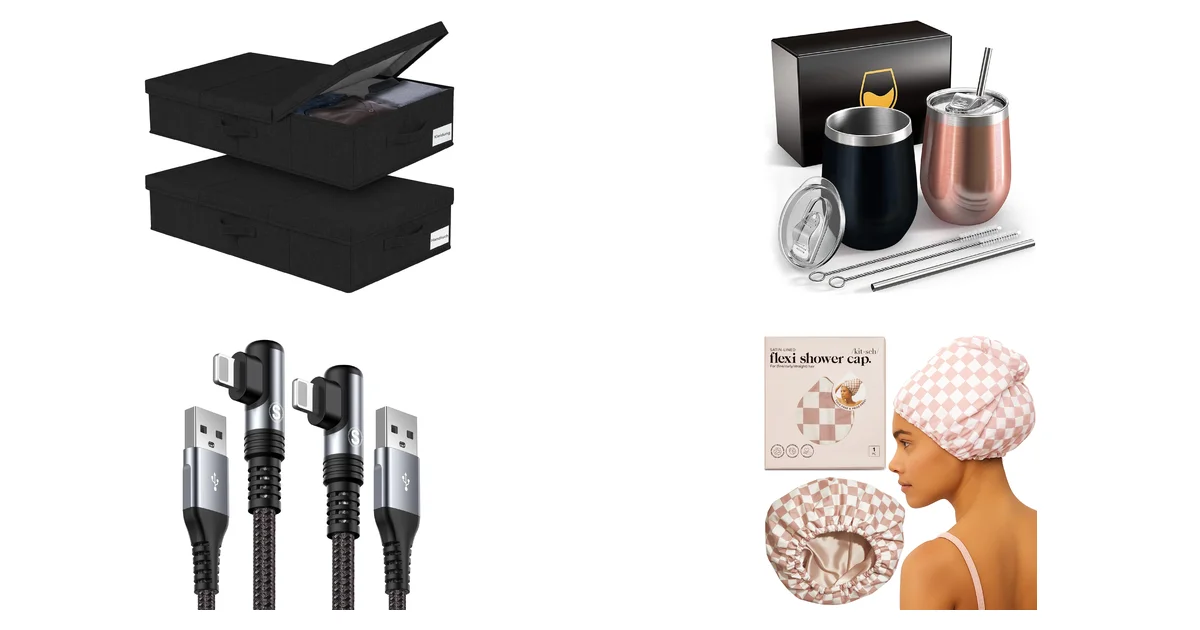 JUPELI Unterbett-Aufbewahrungsboxen mit Deckel 2 Stück Blitzangebot 02.09.2026 bei Amazon